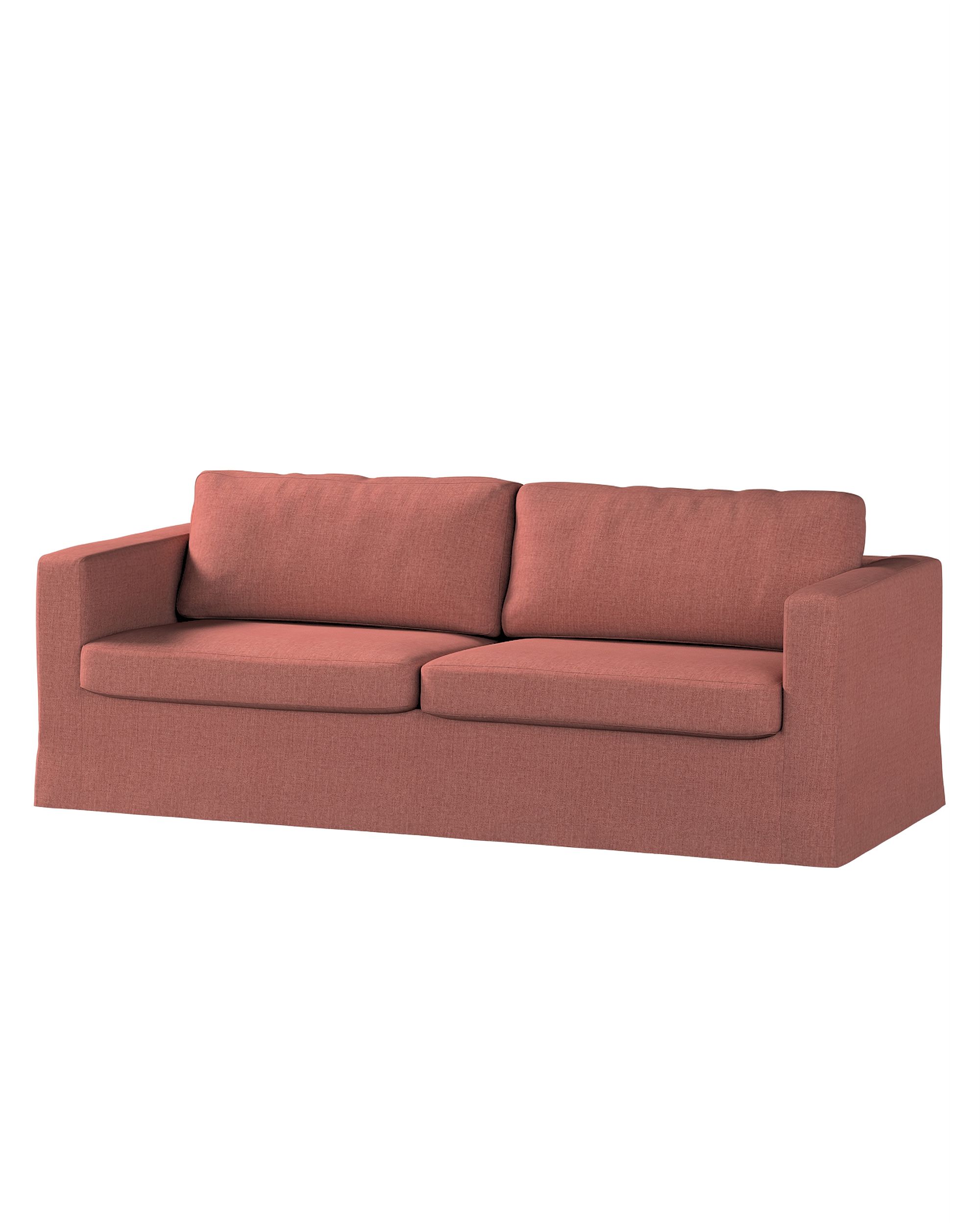 Bezug für Karlstad 3-Sitzer Sofa nicht ausklappbar, lang Farbe braun Stoff strukturiert