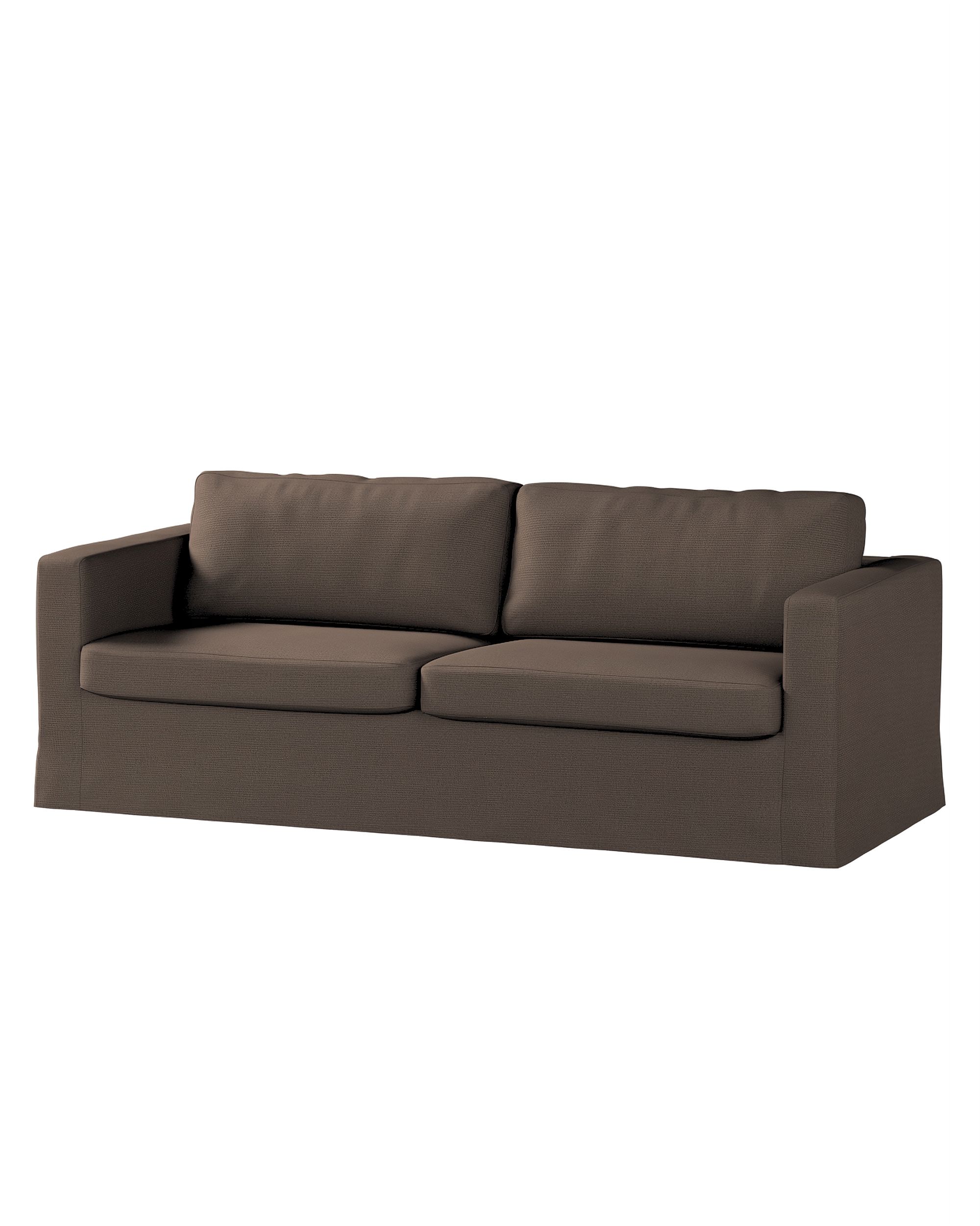Bezug für Karlstad 3-Sitzer Sofa nicht ausklappbar, lang Farbe braun Stoff strukturiert