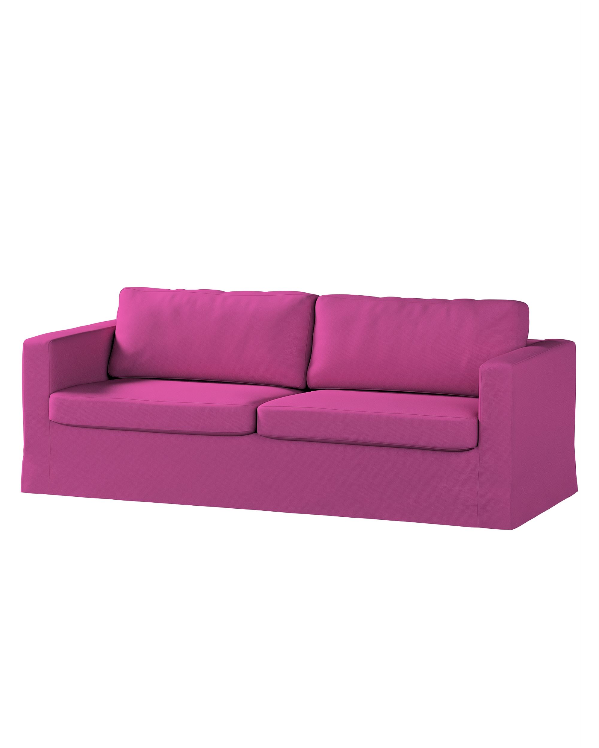 Bezug für Karlstad 3-Sitzer Sofa nicht ausklappbar, lang Farbe rosa Stoff strukturiert