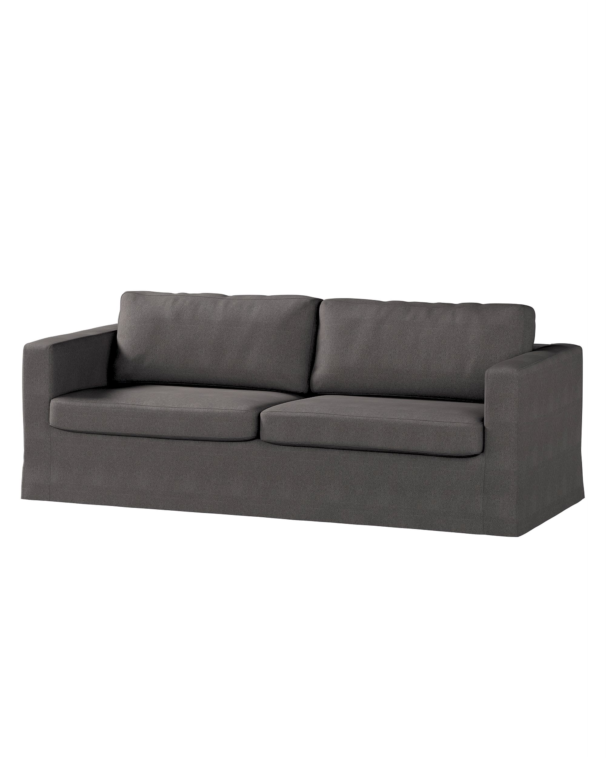 Bezug für Karlstad 3-Sitzer Sofa nicht ausklappbar, lang Farbe grau Stoff strukturiert