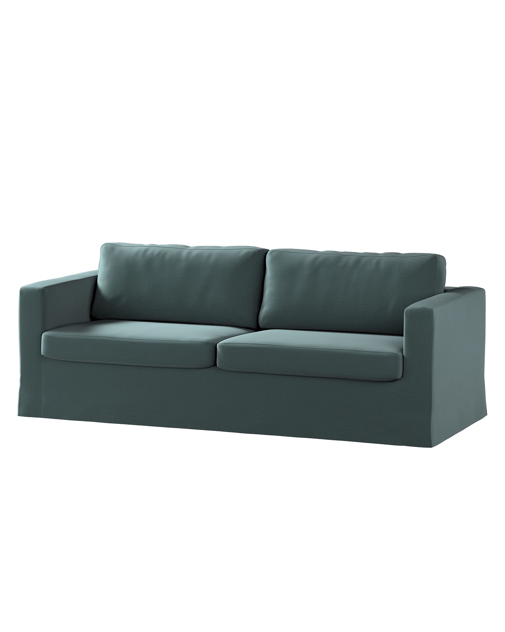 Bezug für Karlstad 3-Sitzer Sofa nicht ausklappbar, lang Farbe grün Stoff samt