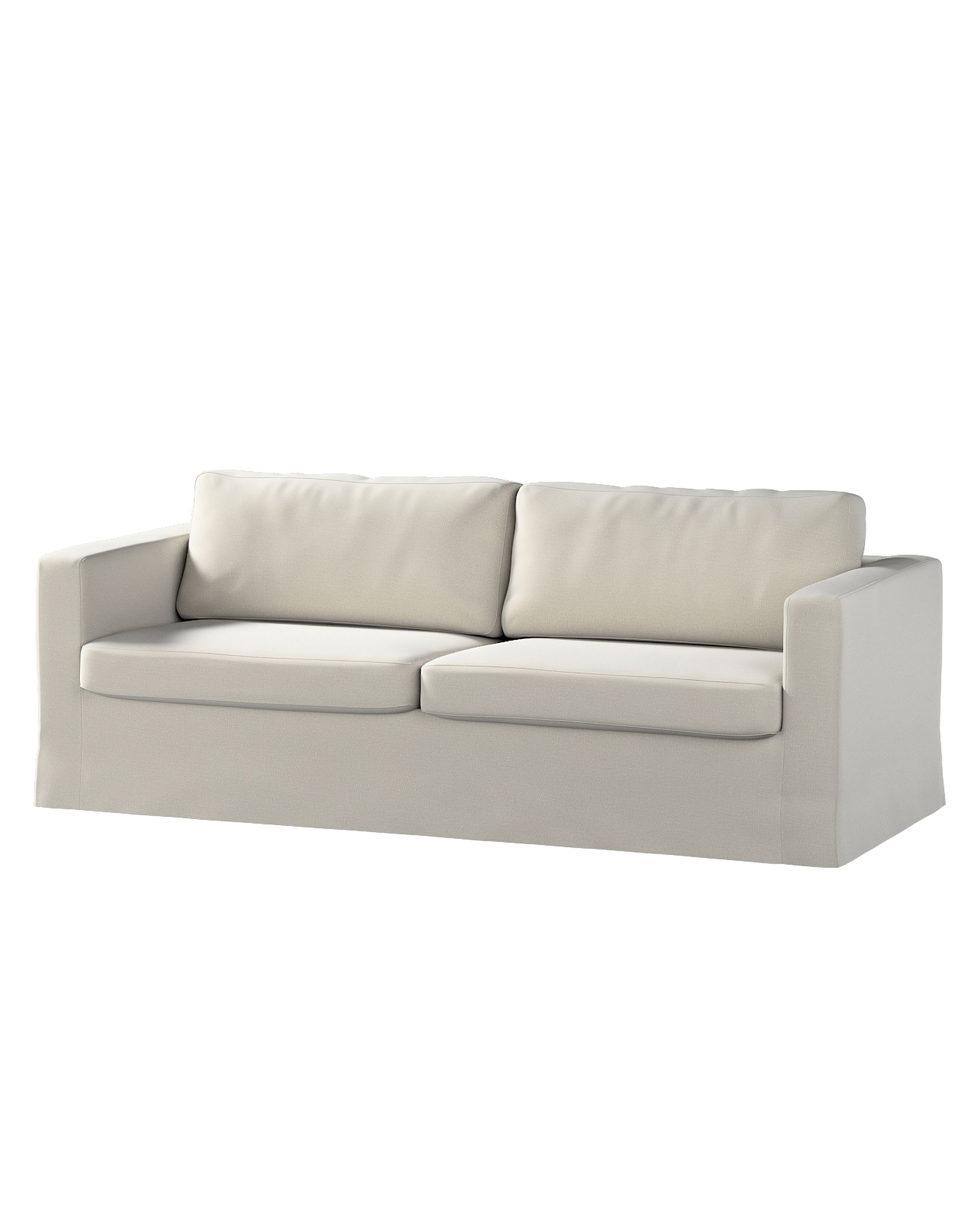 Bezug für Karlstad 3-Sitzer Sofa nicht ausklappbar, lang Farbe grau Stoff samt