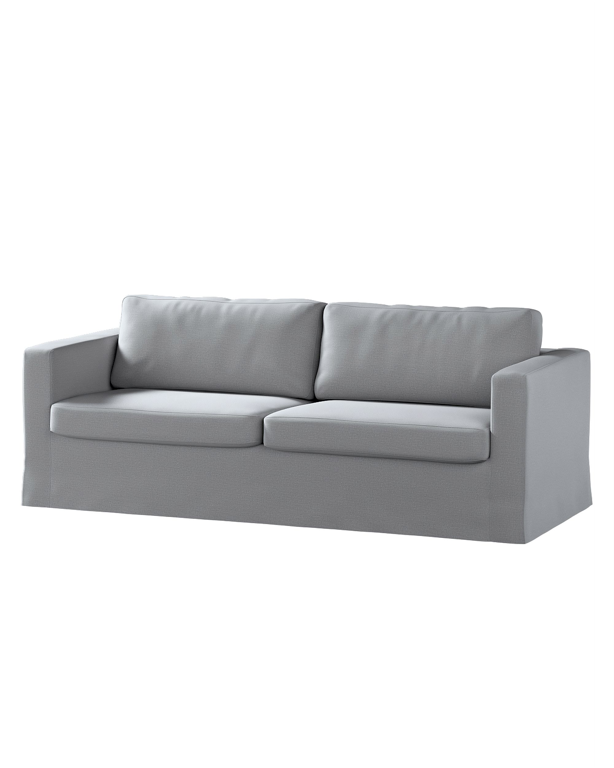 Bezug für Karlstad 3-Sitzer Sofa nicht ausklappbar, lang Farbe grau Stoff samt