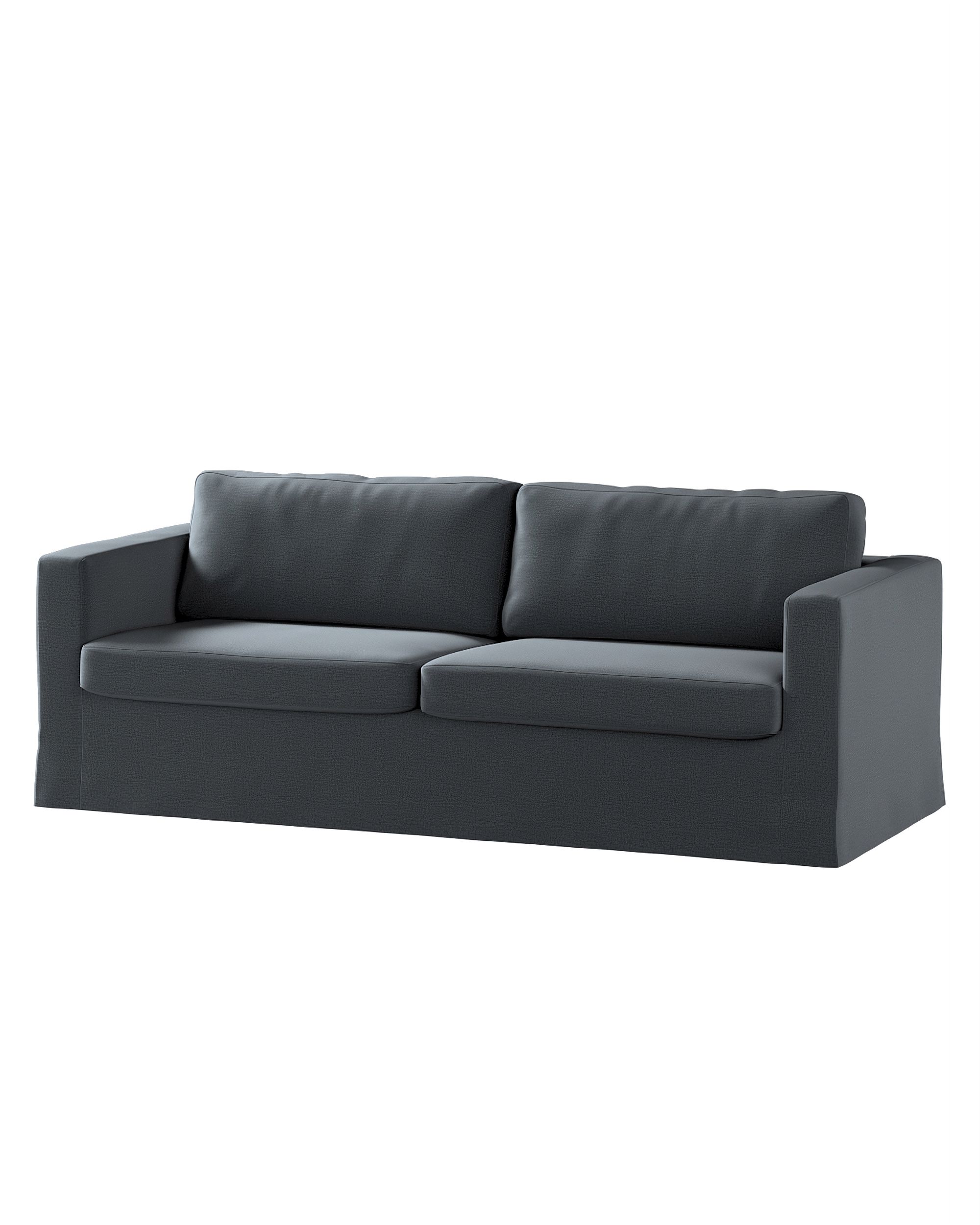 Bezug für Karlstad 3-Sitzer Sofa nicht ausklappbar, lang Farbe grau Stoff samt
