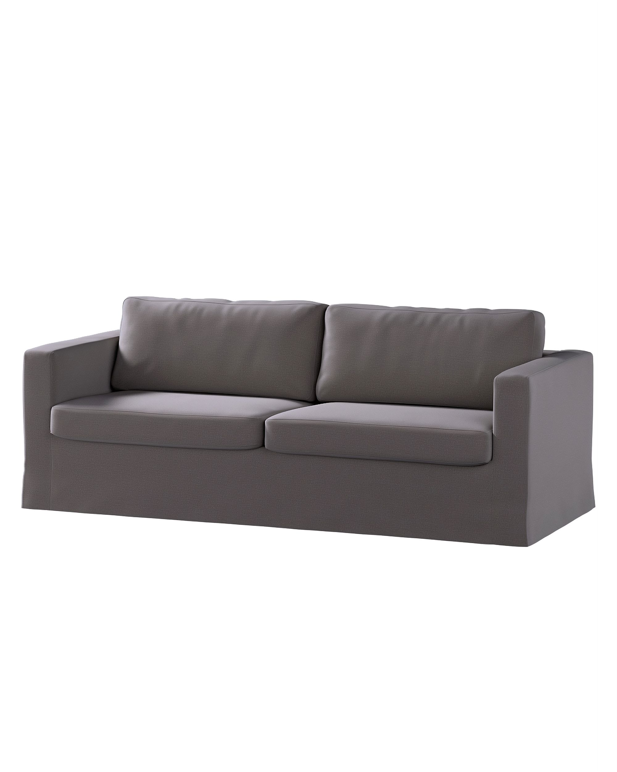 Bezug für Karlstad 3-Sitzer Sofa nicht ausklappbar, lang Farbe braun Stoff samt