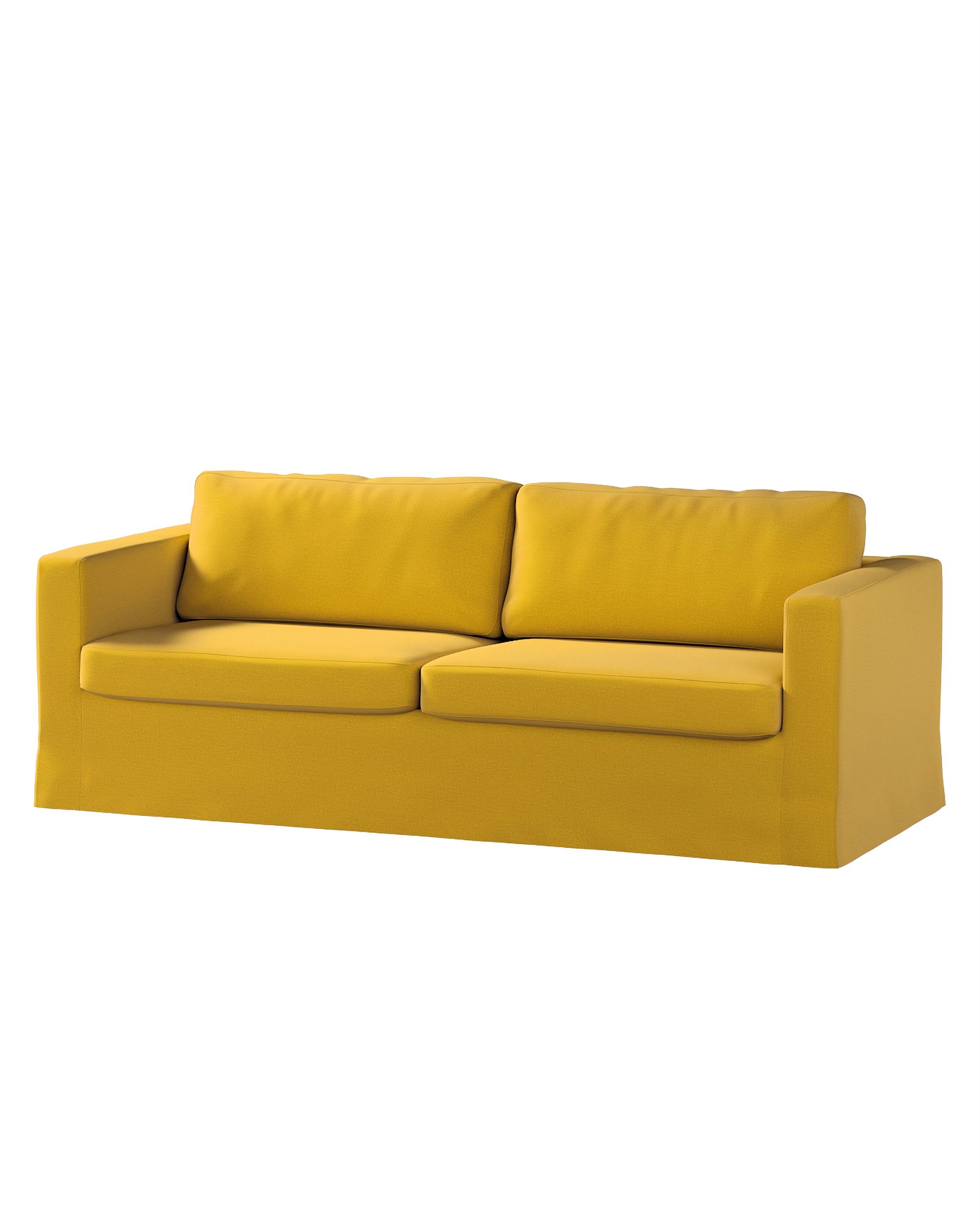Bezug für Karlstad 3-Sitzer Sofa nicht ausklappbar, lang Farbe gelb Stoff samt