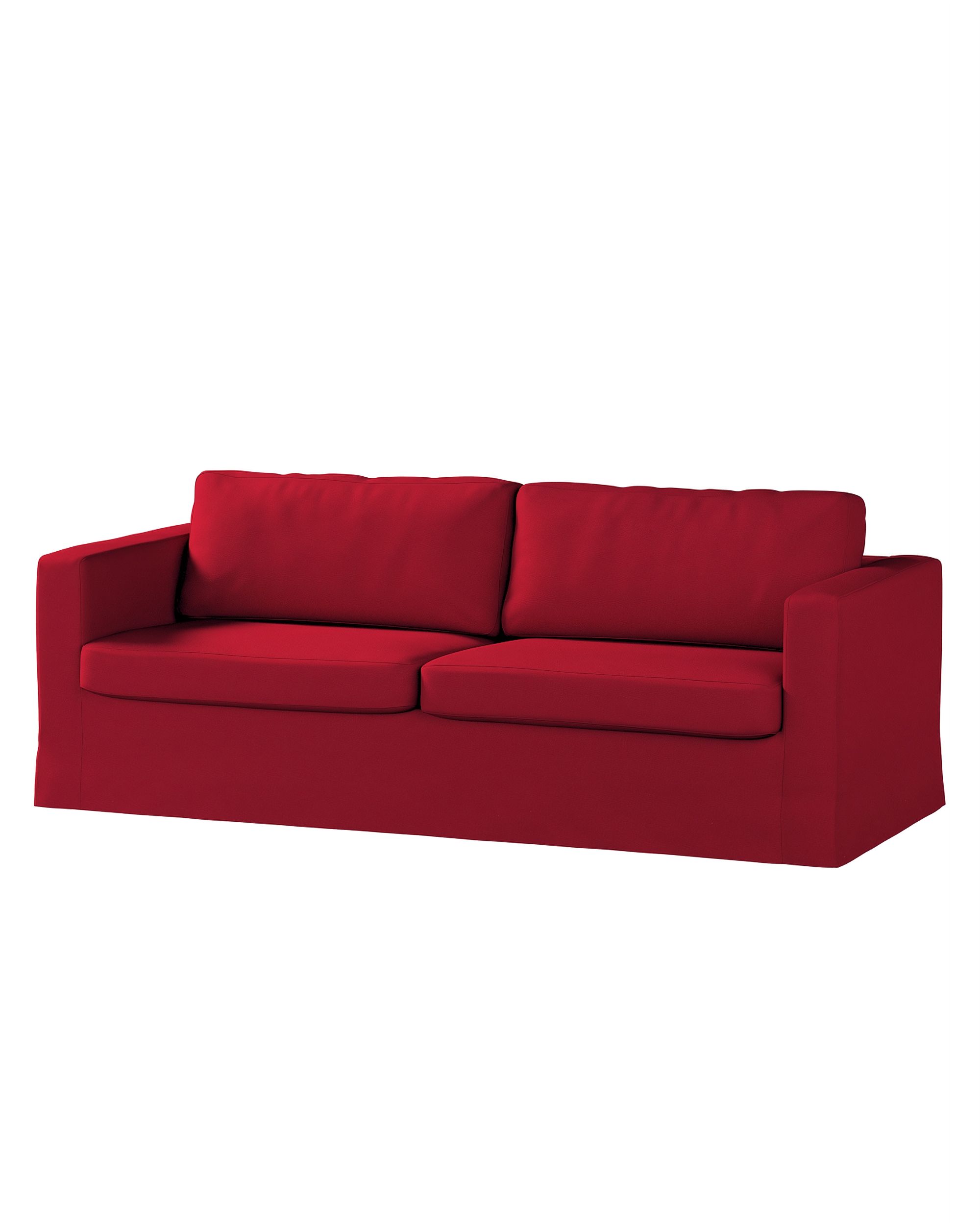 Bezug für Karlstad 3-Sitzer Sofa nicht ausklappbar, lang Farbe rot Stoff strukturiert