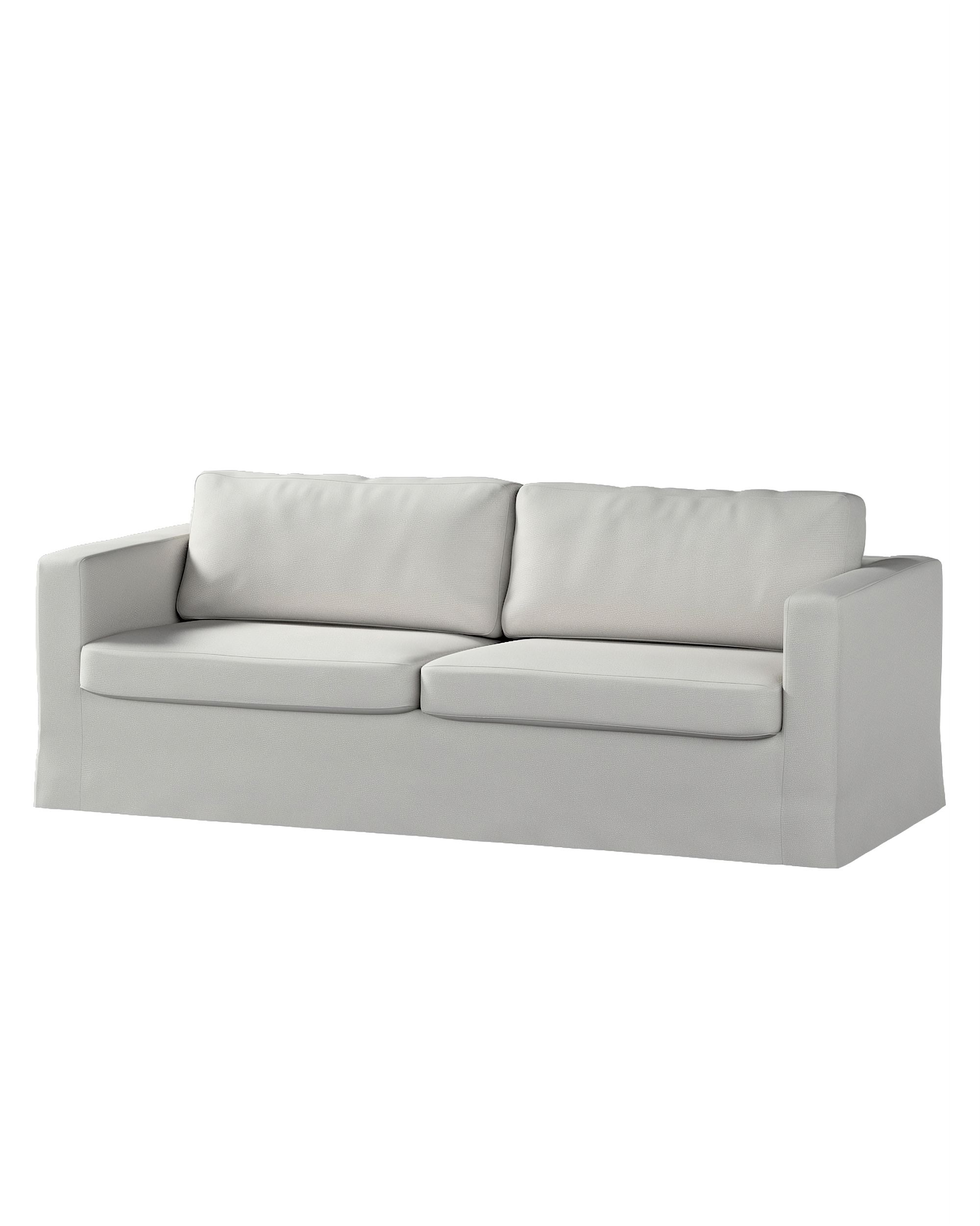 Bezug für Karlstad 3-Sitzer Sofa nicht ausklappbar, lang Farbe grau Stoff strukturiert