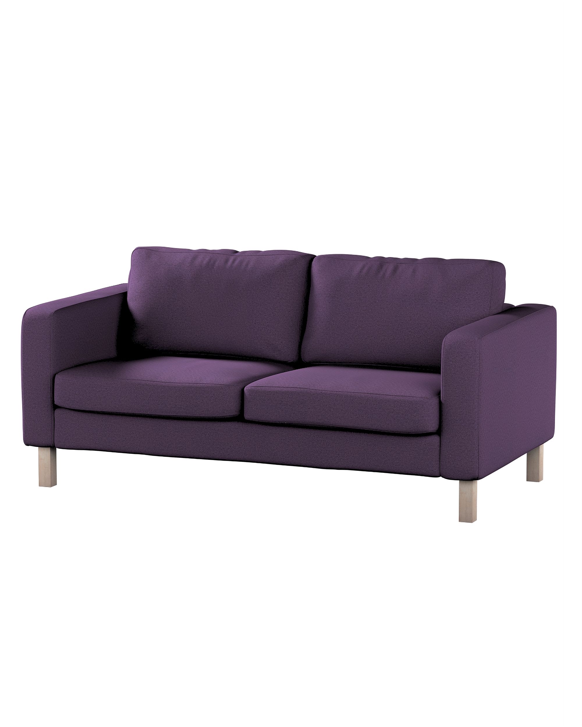 Bezug für Karlstad 2-Sitzer Sofa nicht ausklappbar Farbe violett Stoff strukturiert