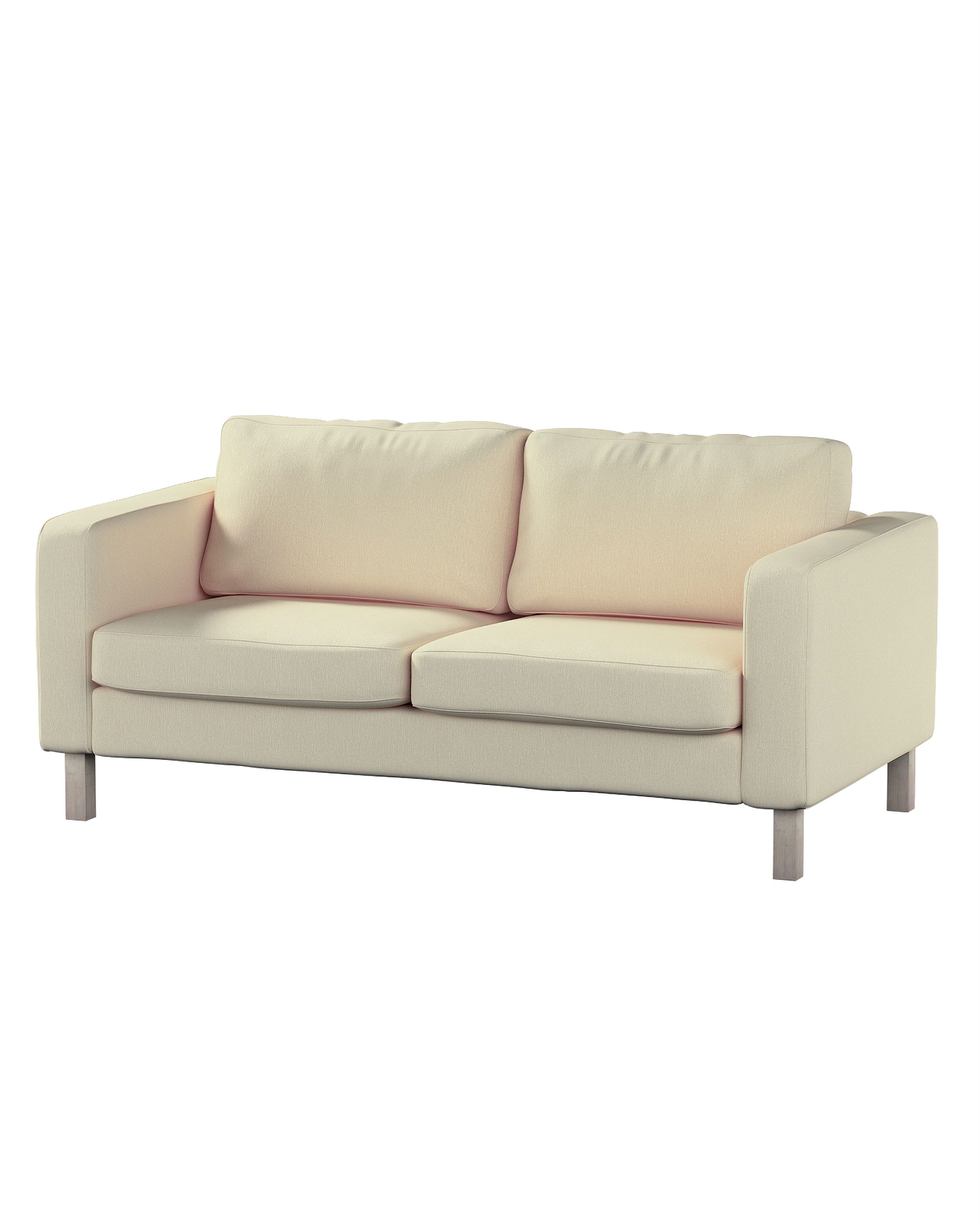 Bezug für Karlstad 2-Sitzer Sofa nicht ausklappbar Farbe creme Stoff glänzend, strukturiert