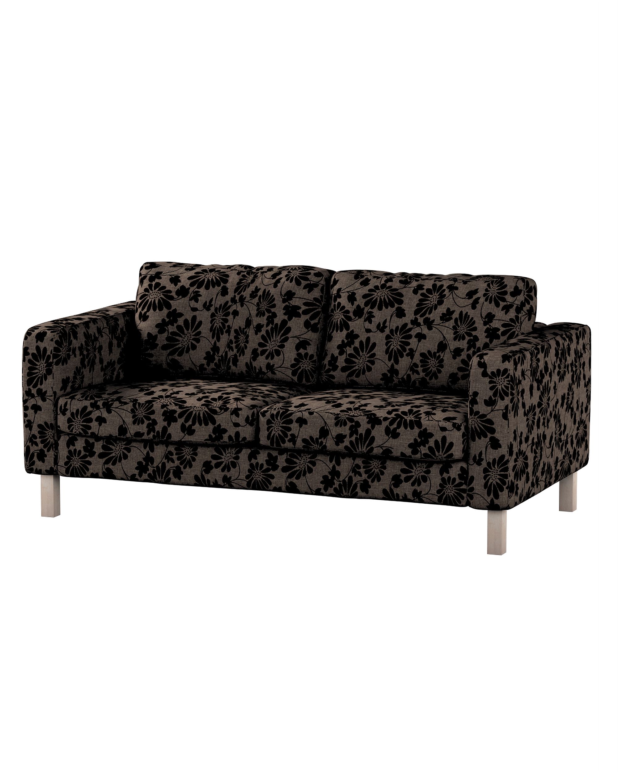 Bezug für Karlstad 2-Sitzer Sofa nicht ausklappbar Farbe braun Stoff strukturiert, gemustert