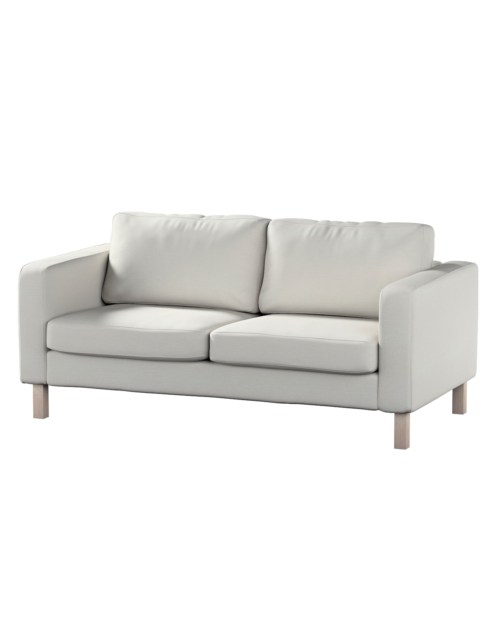 Bezug für Karlstad 2-Sitzer Sofa nicht ausklappbar Farbe grau Stoff glänzend, strukturiert, samt