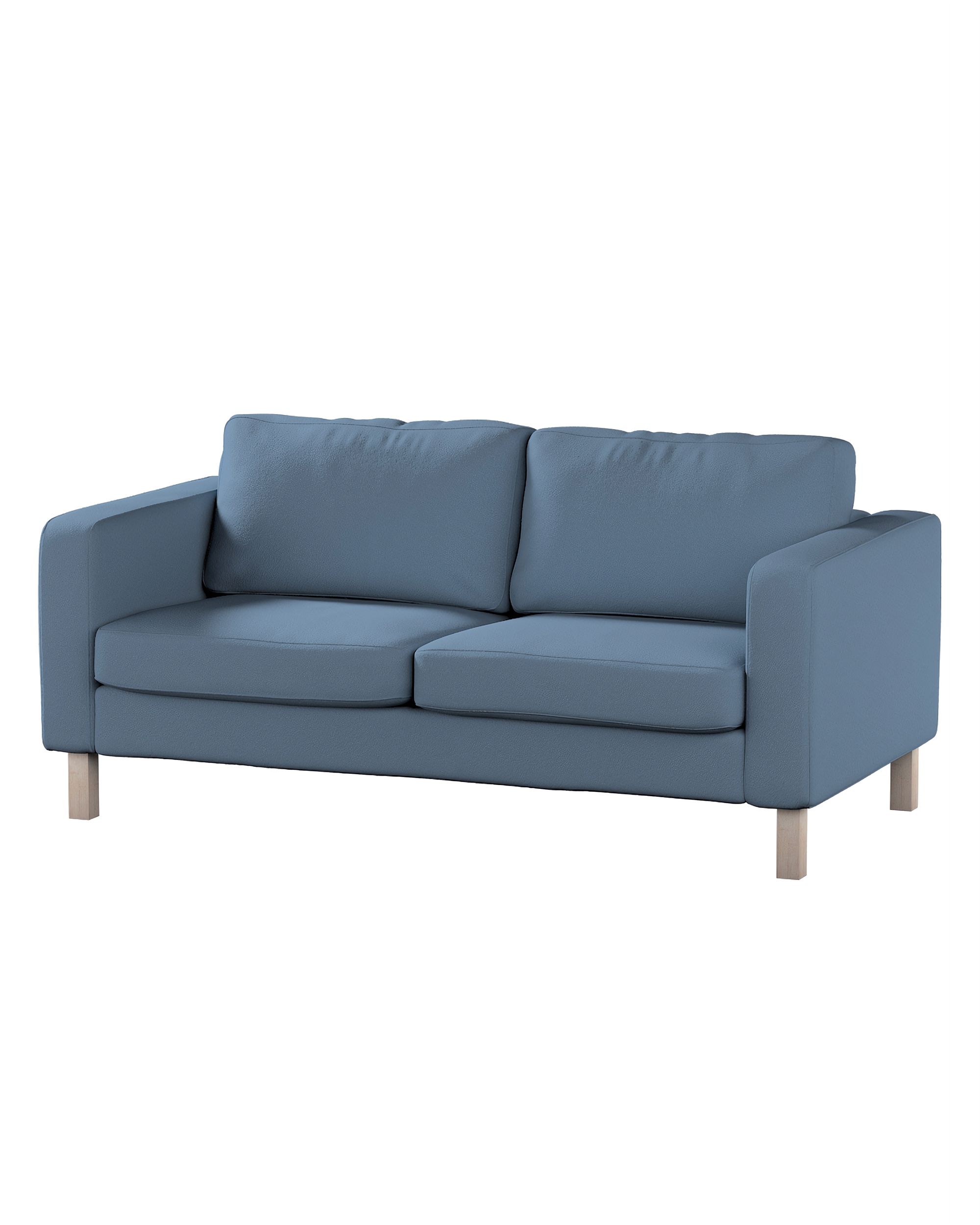 Bezug für Karlstad 2-Sitzer Sofa nicht ausklappbar Farbe blau Stoff strukturiert
