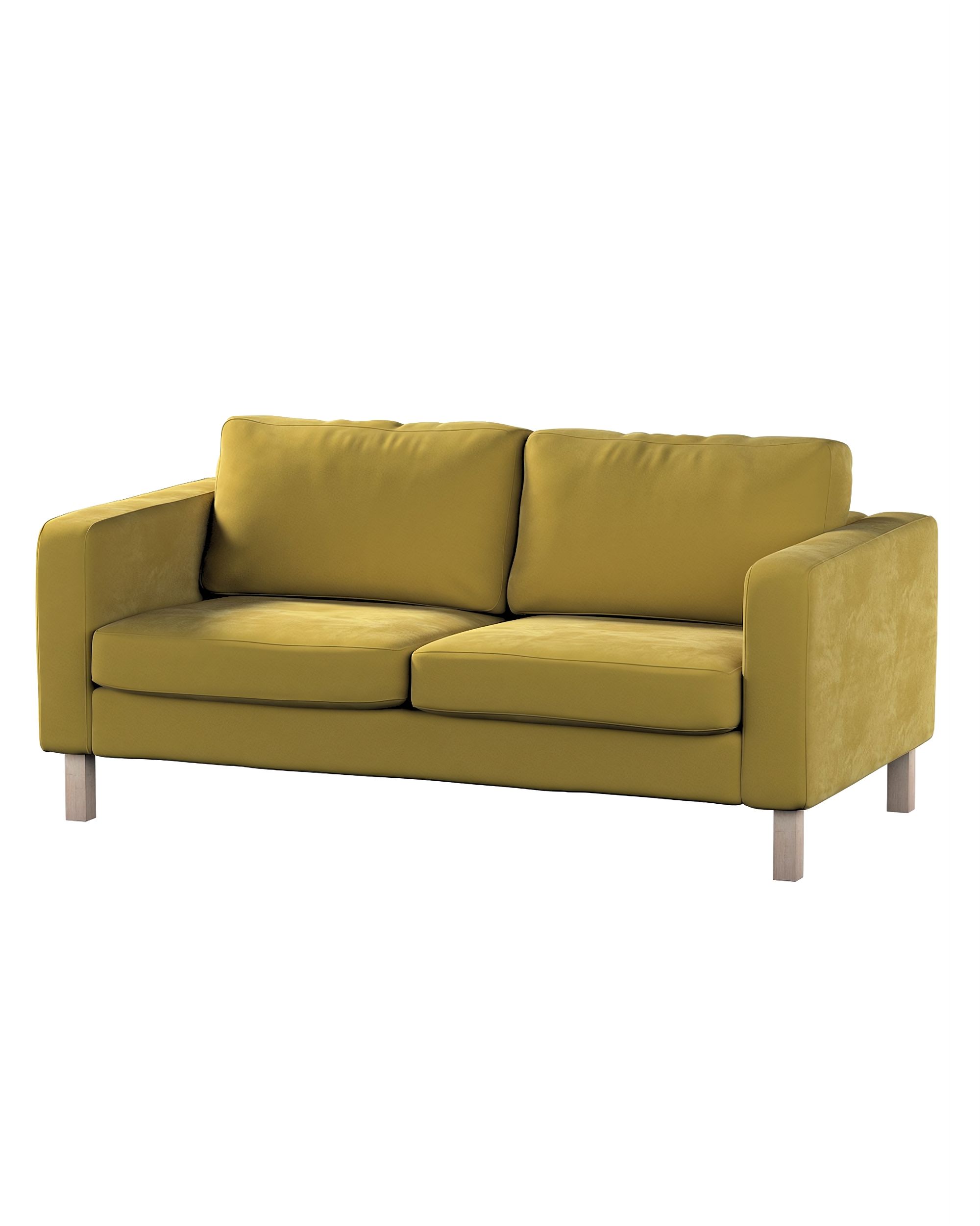 Bezug für Karlstad 2-Sitzer Sofa nicht ausklappbar Farbe grün Stoff glänzend, samt