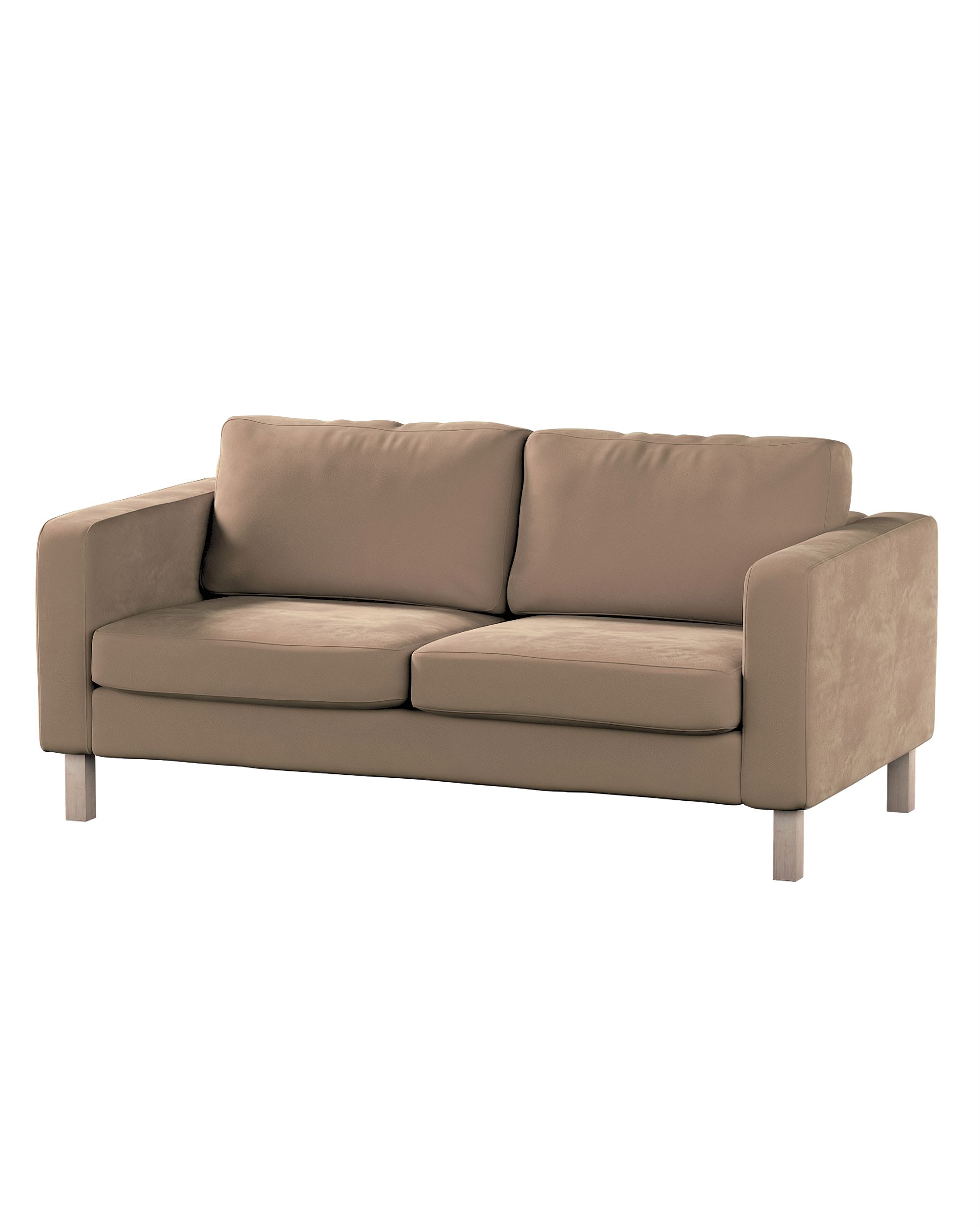 Bezug für Karlstad 2-Sitzer Sofa nicht ausklappbar Farbe beige Stoff glänzend, samt