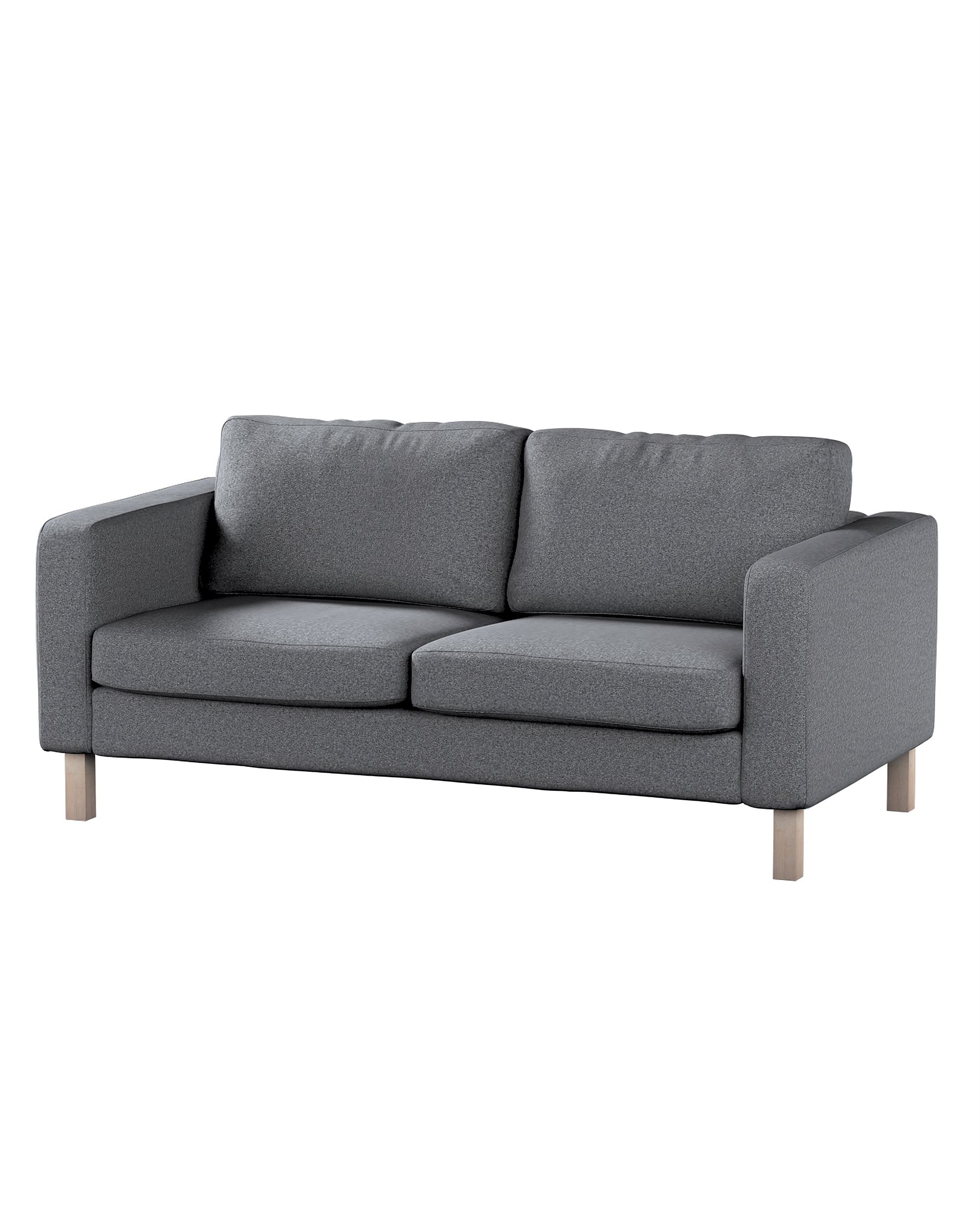 Bezug für Karlstad 2-Sitzer Sofa nicht ausklappbar Farbe grau Stoff strukturiert