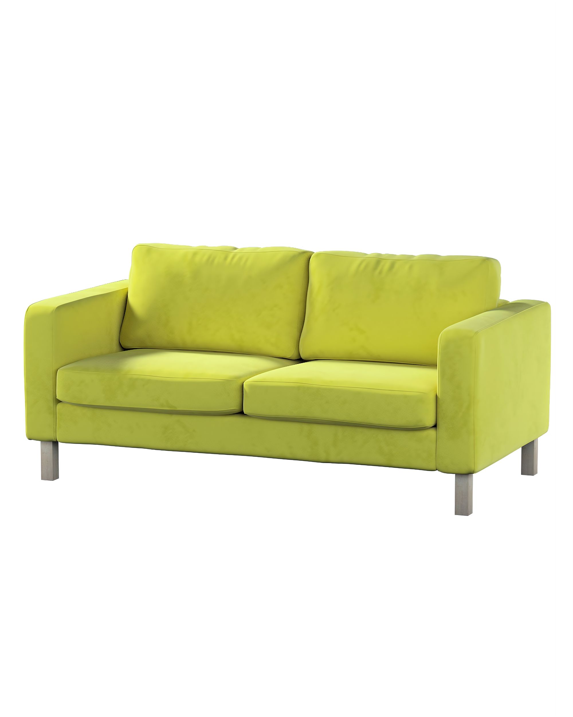 Bezug für Karlstad 2-Sitzer Sofa nicht ausklappbar Farbe grün Stoff glänzend, samt