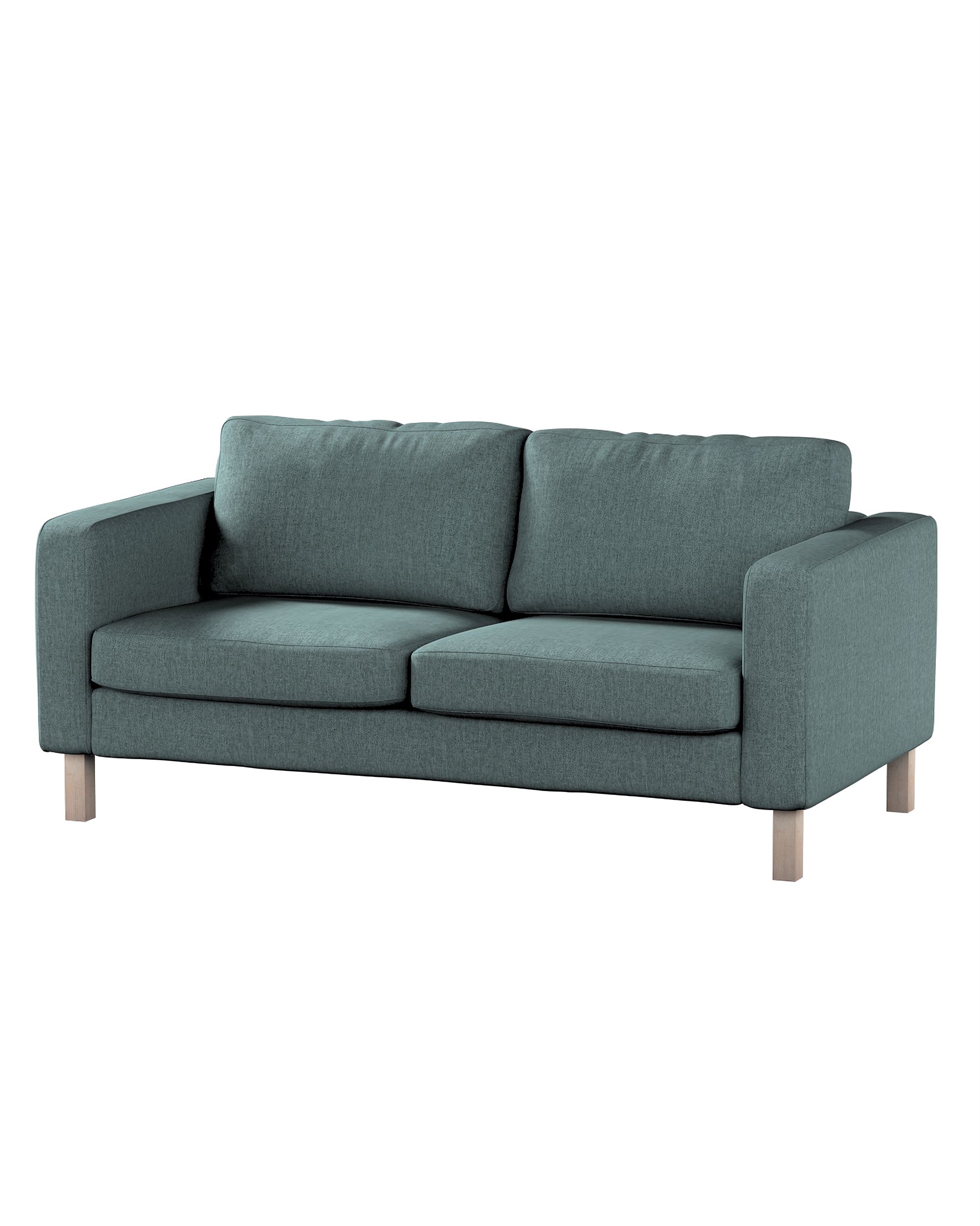 Bezug für Karlstad 2-Sitzer Sofa nicht ausklappbar Farbe blau Stoff strukturiert