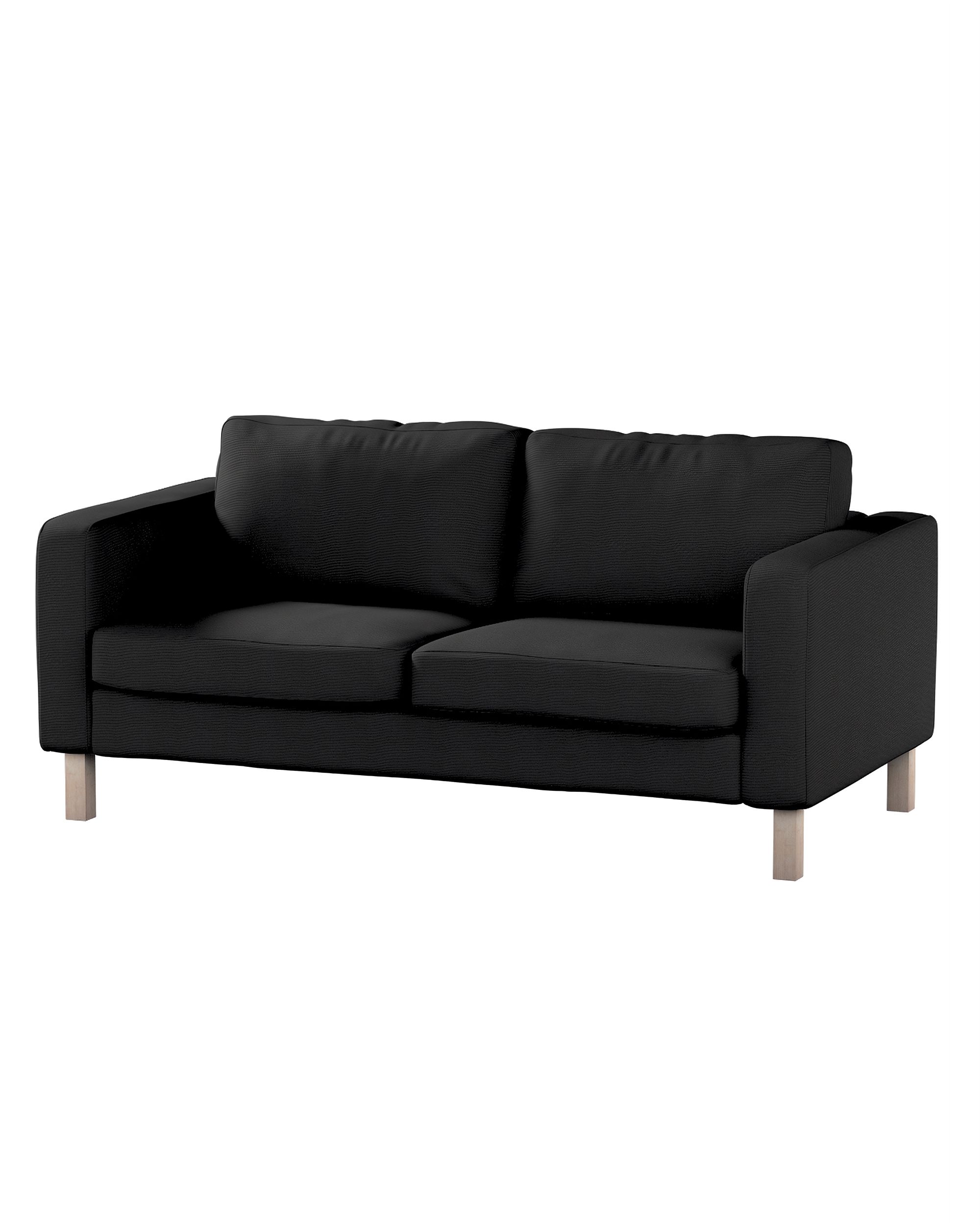 Bezug für Karlstad 2-Sitzer Sofa nicht ausklappbar Farbe schwarz Stoff strukturiert