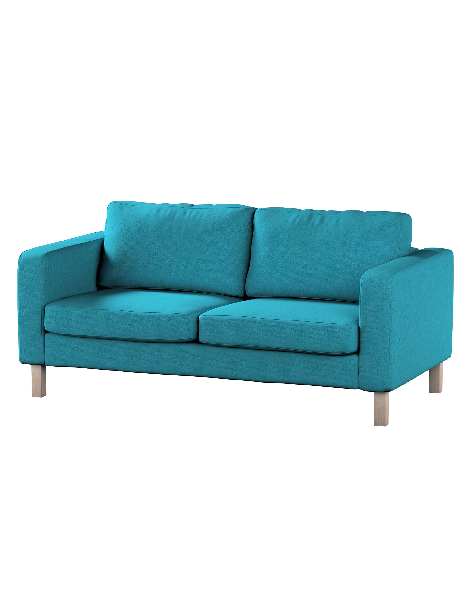 Bezug für Karlstad 2-Sitzer Sofa nicht ausklappbar Farbe blau Stoff strukturiert