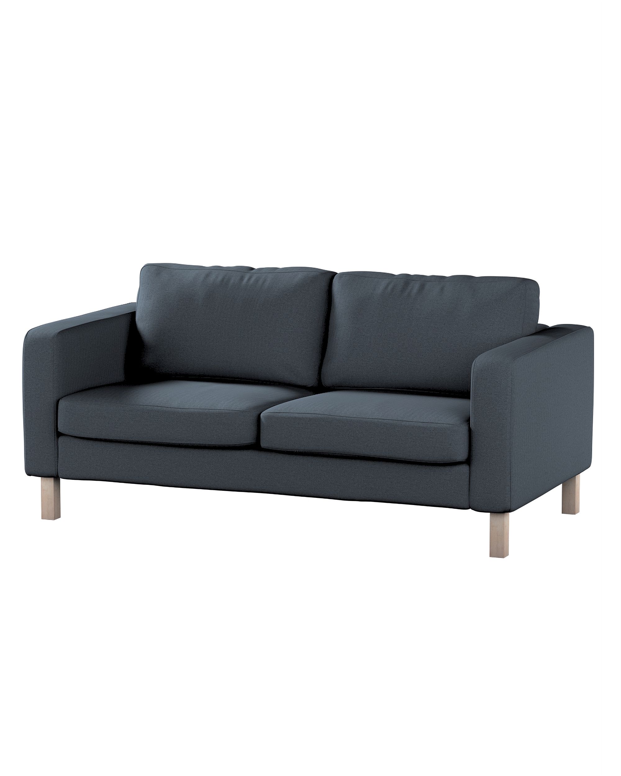 Bezug für Karlstad 2-Sitzer Sofa nicht ausklappbar Farbe blau Stoff strukturiert