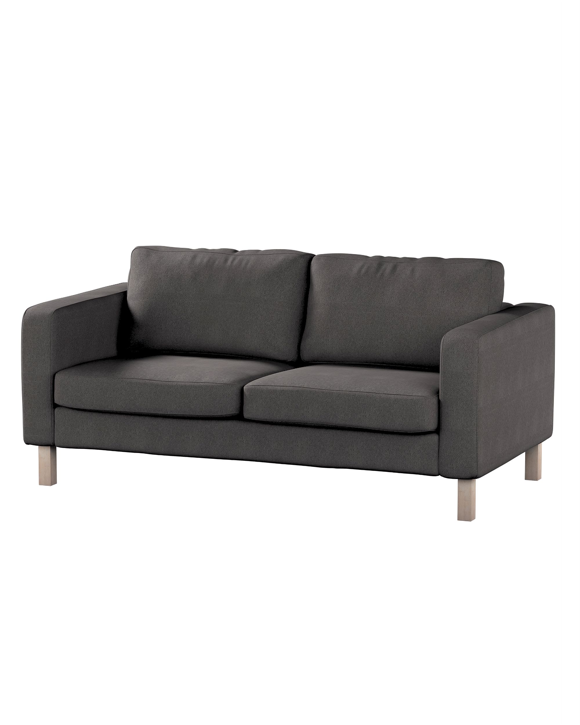 Bezug für Karlstad 2-Sitzer Sofa nicht ausklappbar Farbe grau Stoff strukturiert