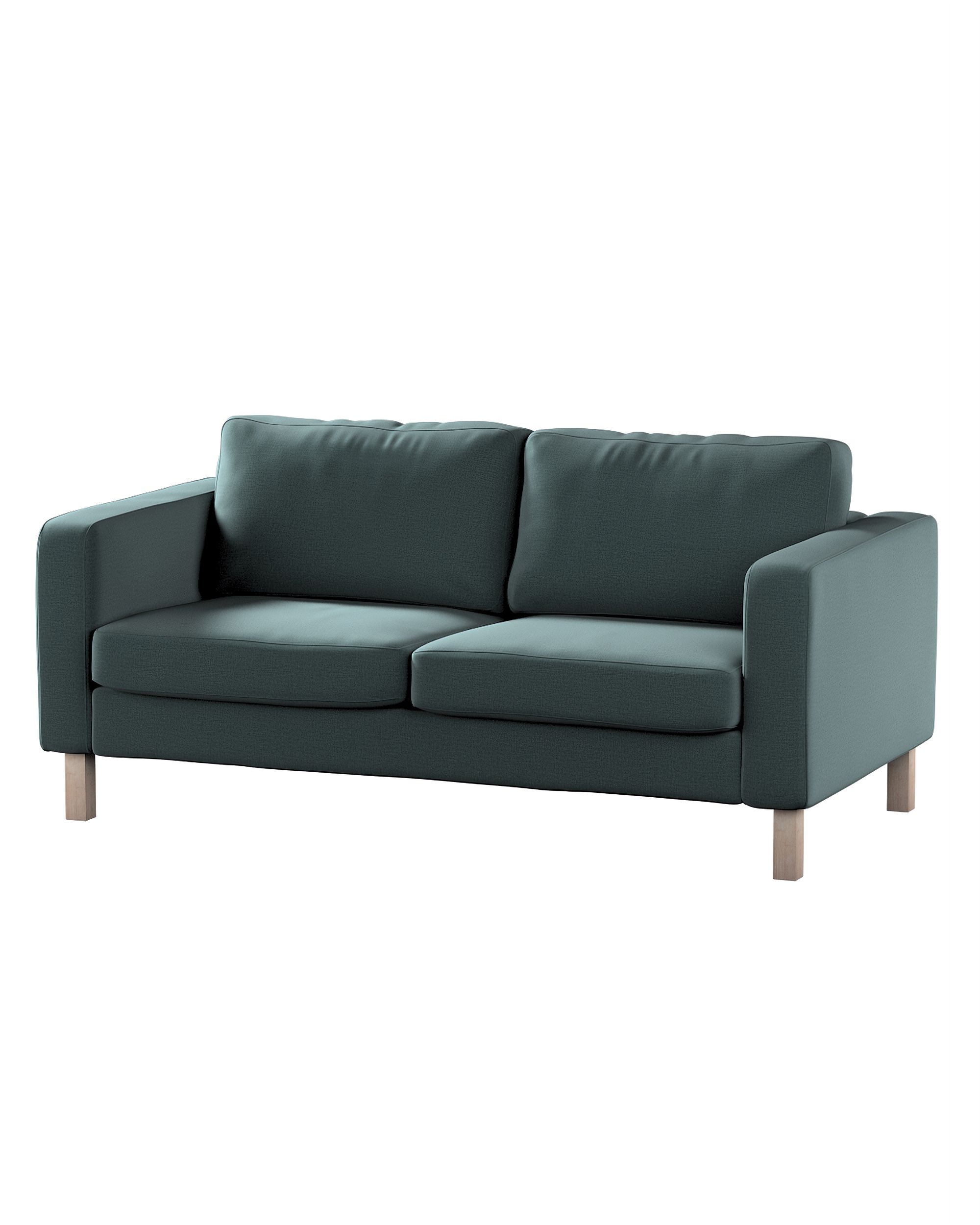 Bezug für Karlstad 2-Sitzer Sofa nicht ausklappbar Farbe grün Stoff samt