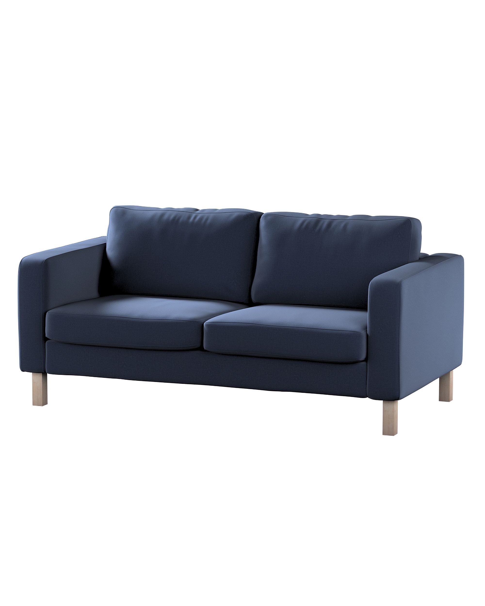Bezug für Karlstad 2-Sitzer Sofa nicht ausklappbar Farbe dunkelblau Stoff samt