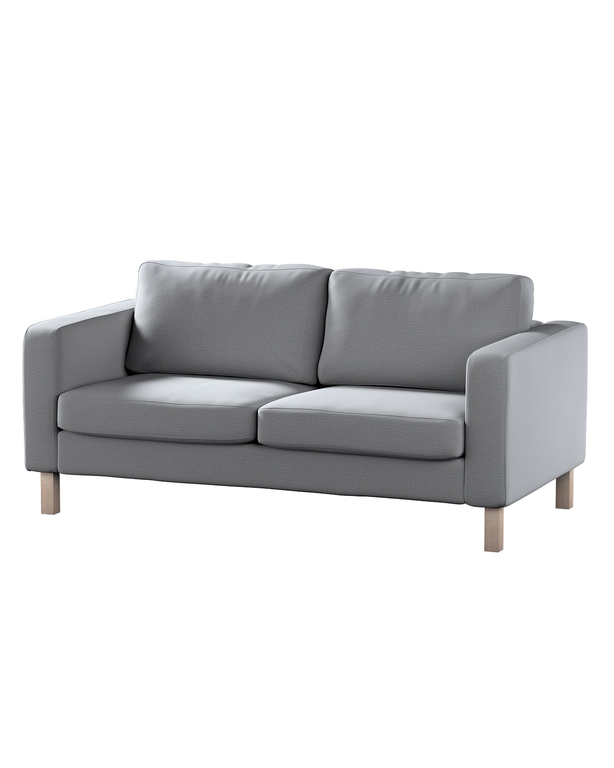 Bezug für Karlstad 2-Sitzer Sofa nicht ausklappbar Farbe grau Stoff samt