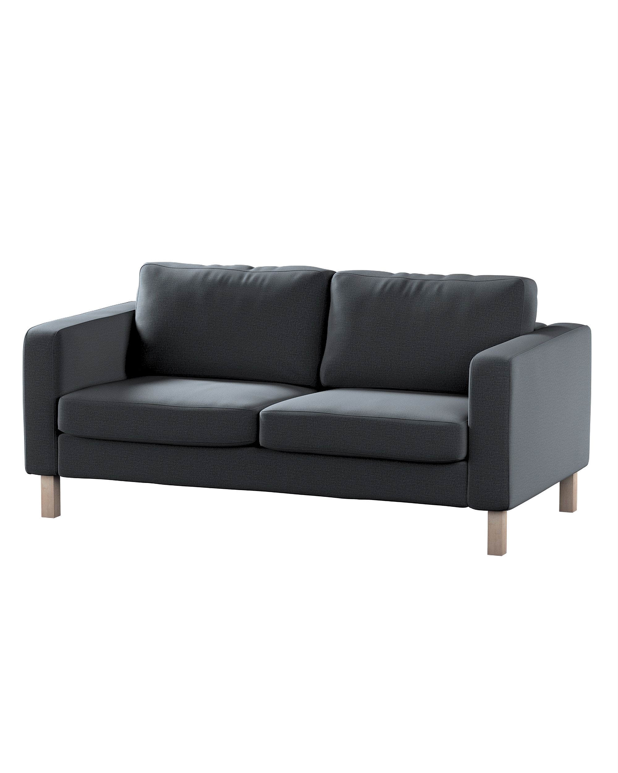 Bezug für Karlstad 2-Sitzer Sofa nicht ausklappbar Farbe grau Stoff samt