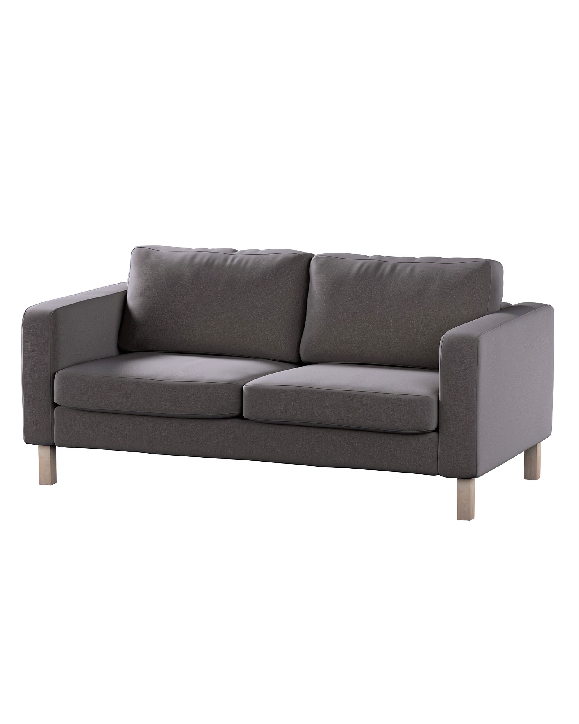 Bezug für Karlstad 2-Sitzer Sofa nicht ausklappbar Farbe braun Stoff samt