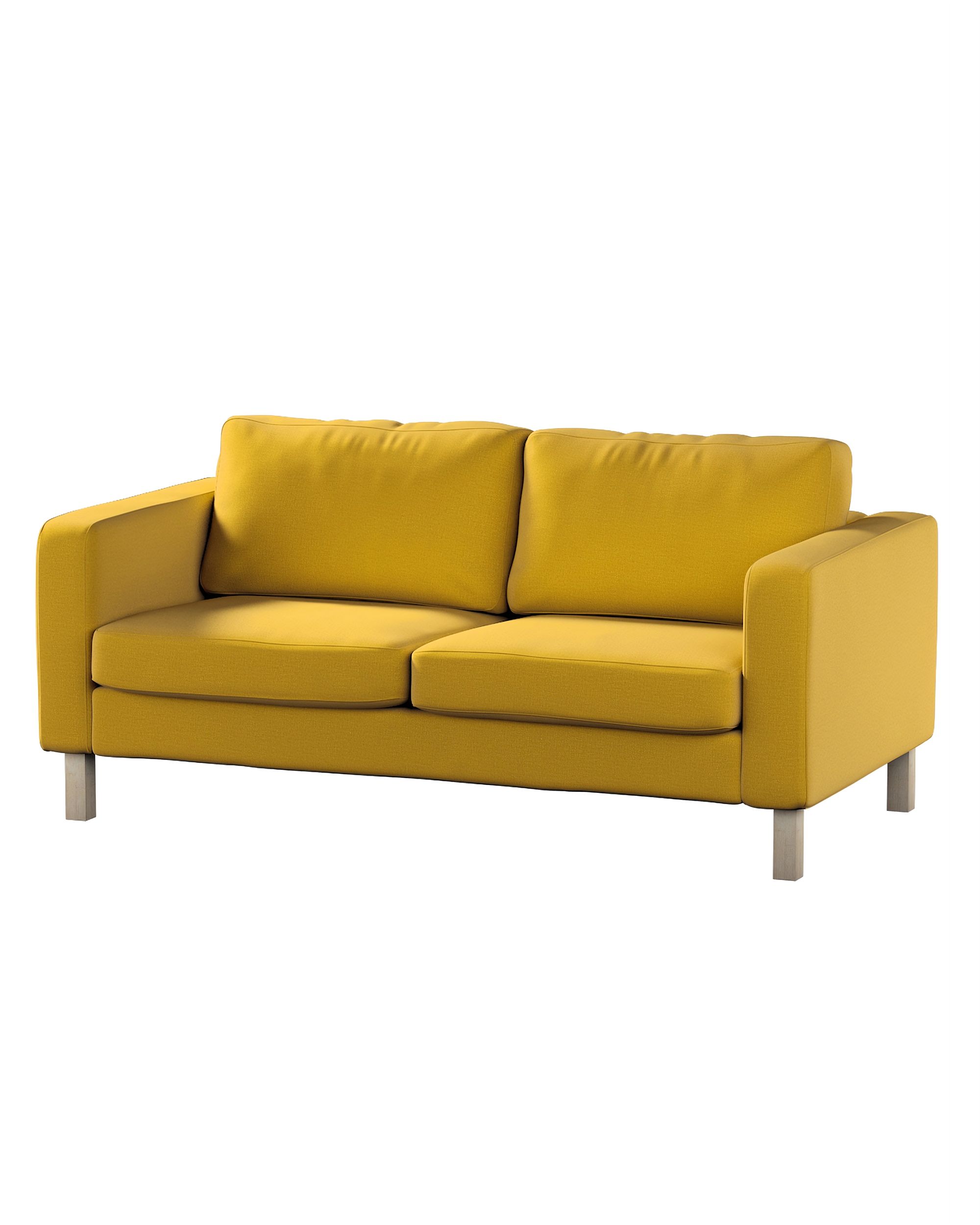 Bezug für Karlstad 2-Sitzer Sofa nicht ausklappbar Farbe gelb Stoff samt