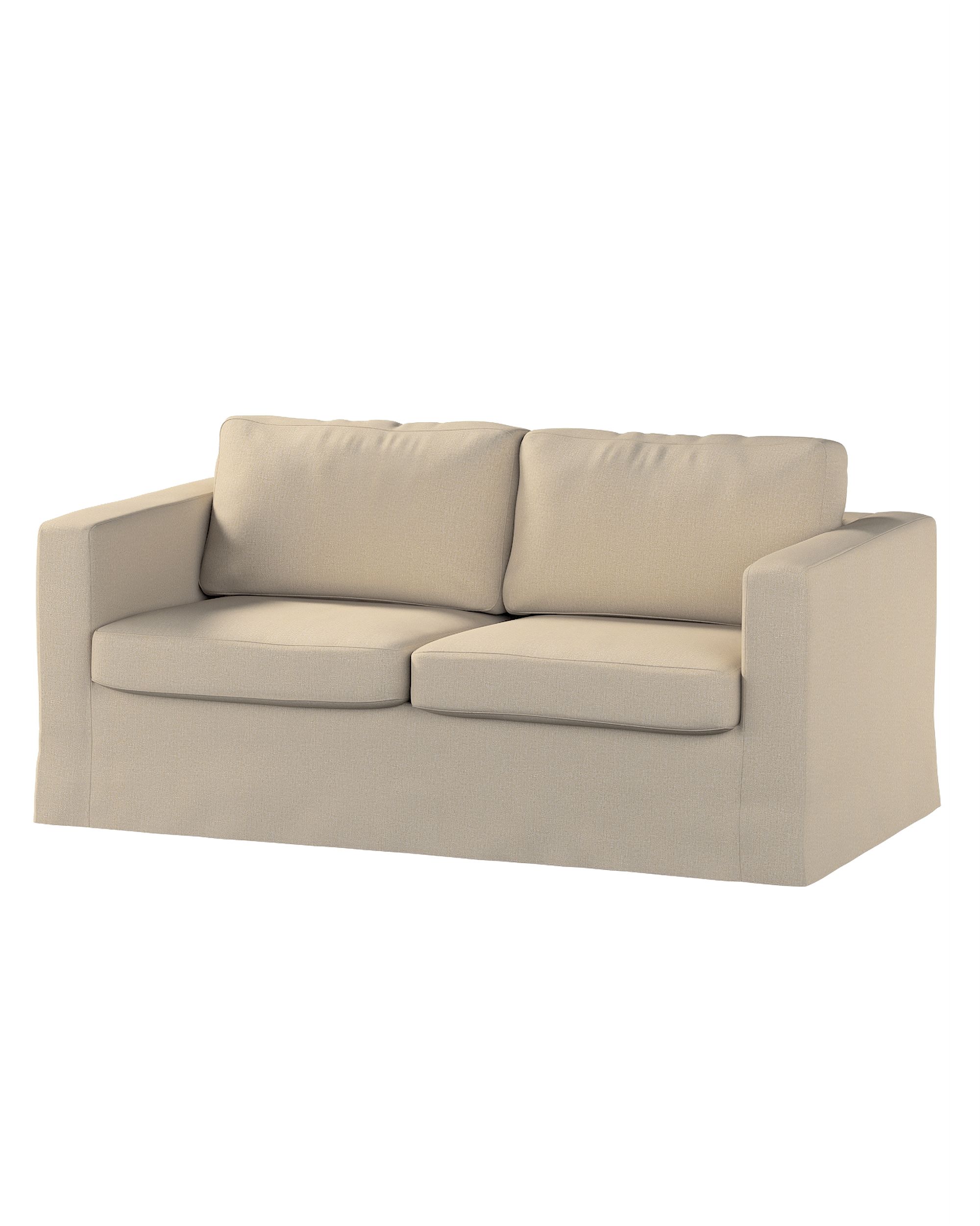 Bezug für Karlstad 2-Sitzer Sofa nicht ausklappbar, lang Farbe beige Stoff strukturiert