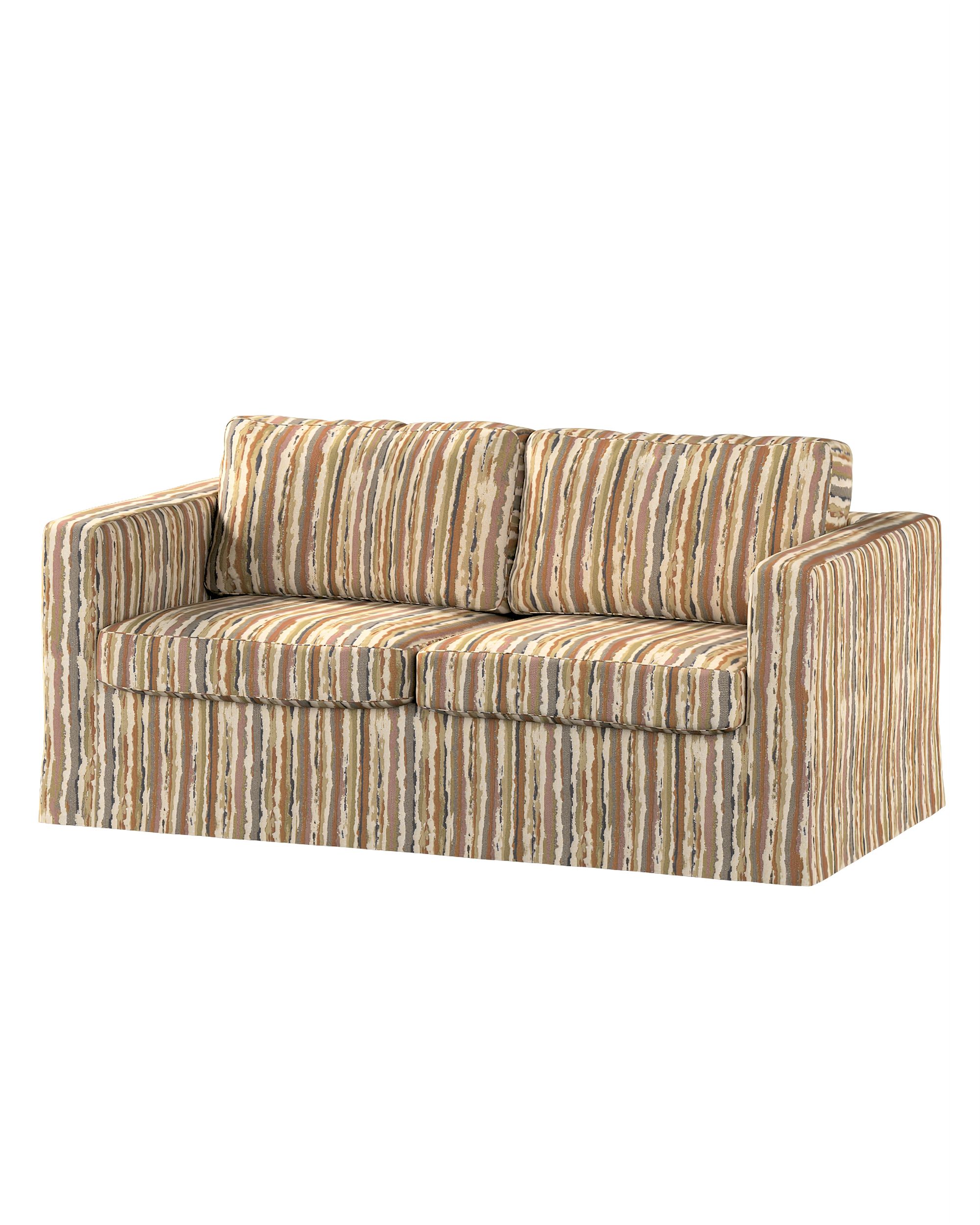 Bezug für Karlstad 2-Sitzer Sofa nicht ausklappbar, lang Farbe beige Stoff strukturiert, gemustert