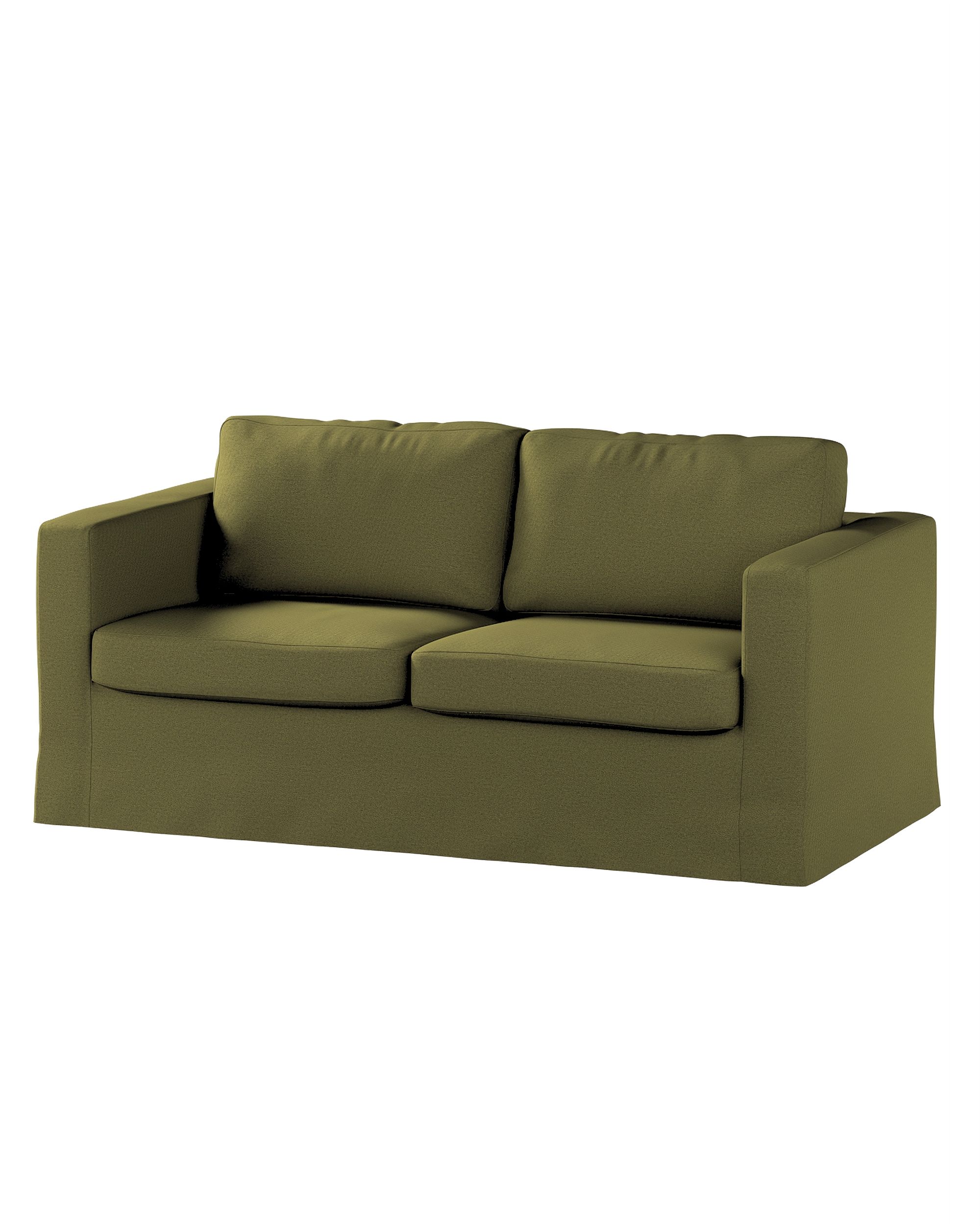 Bezug für Karlstad 2-Sitzer Sofa nicht ausklappbar, lang Farbe grün Stoff strukturiert