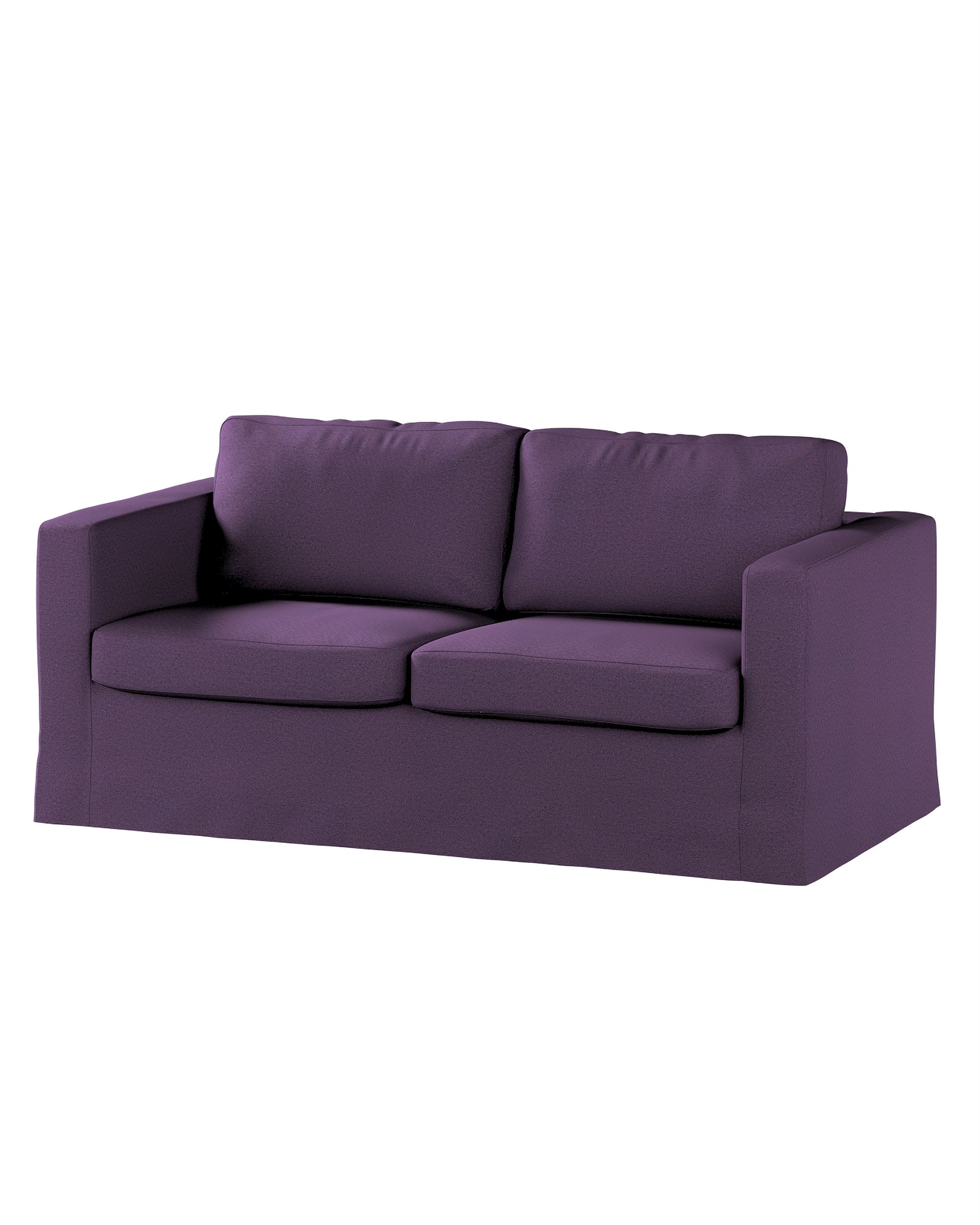 Bezug für Karlstad 2-Sitzer Sofa nicht ausklappbar, lang Farbe violett Stoff strukturiert