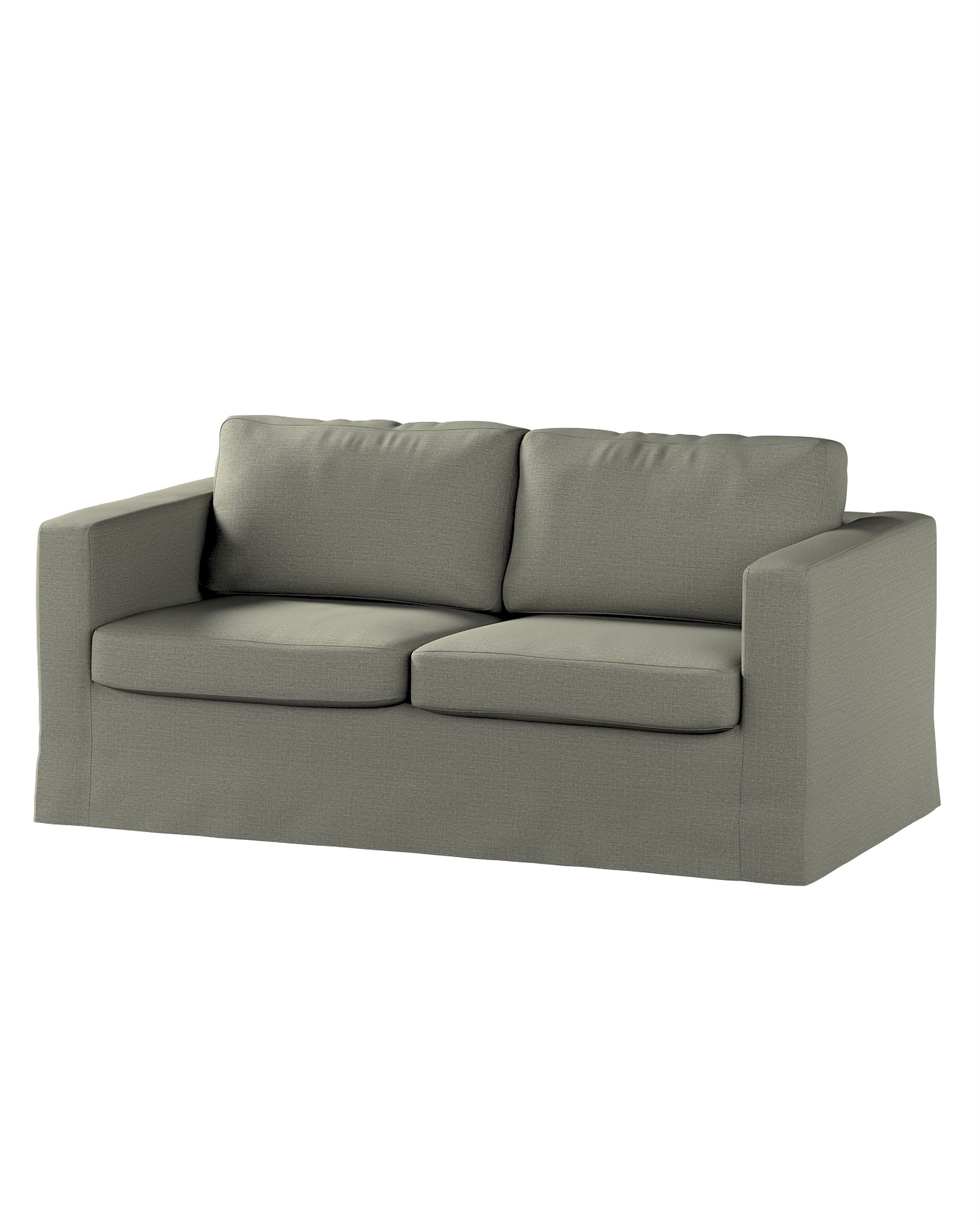 Bezug für Karlstad 2-Sitzer Sofa nicht ausklappbar, lang Farbe grau Stoff strukturiert