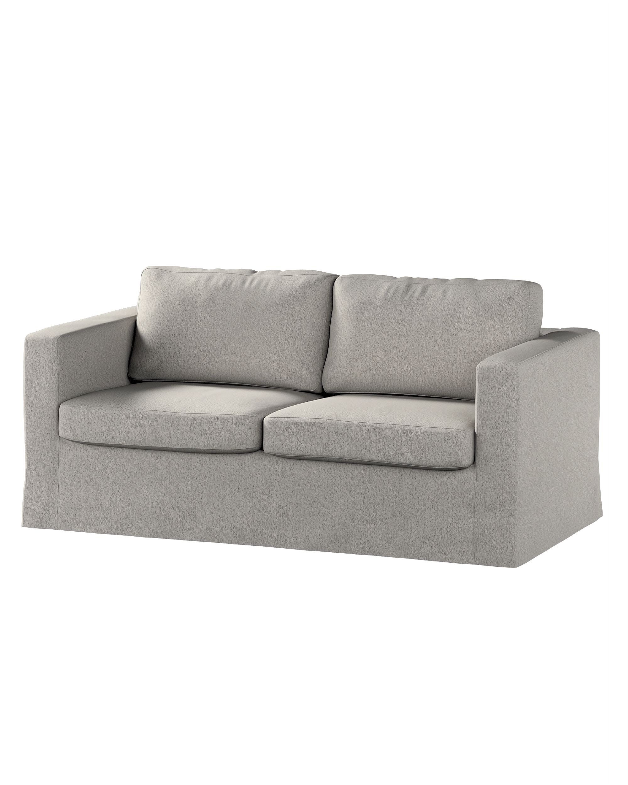Bezug für Karlstad 2-Sitzer Sofa nicht ausklappbar, lang Farbe grau Stoff strukturiert
