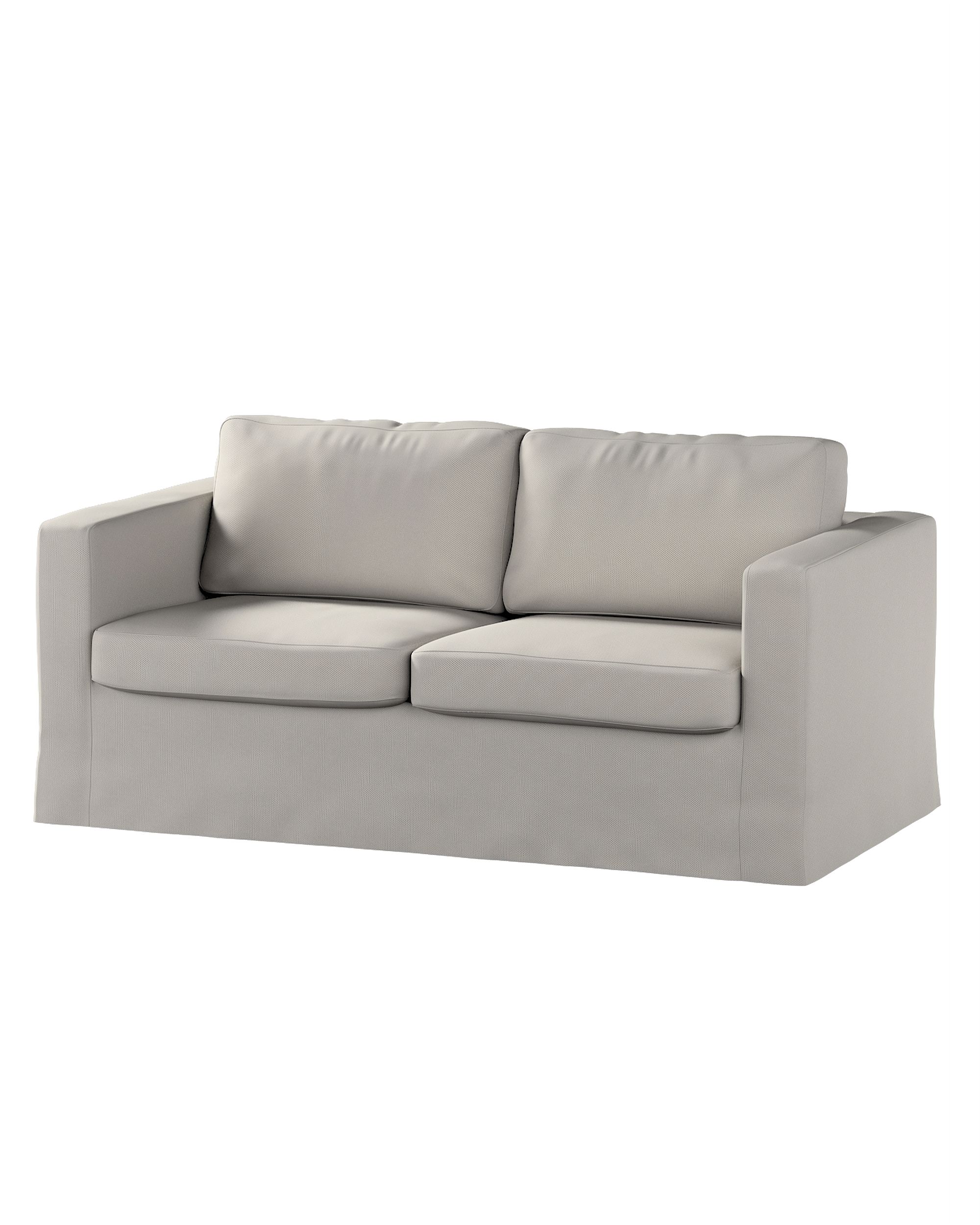 Bezug für Karlstad 2-Sitzer Sofa nicht ausklappbar, lang Farbe grau Stoff strukturiert