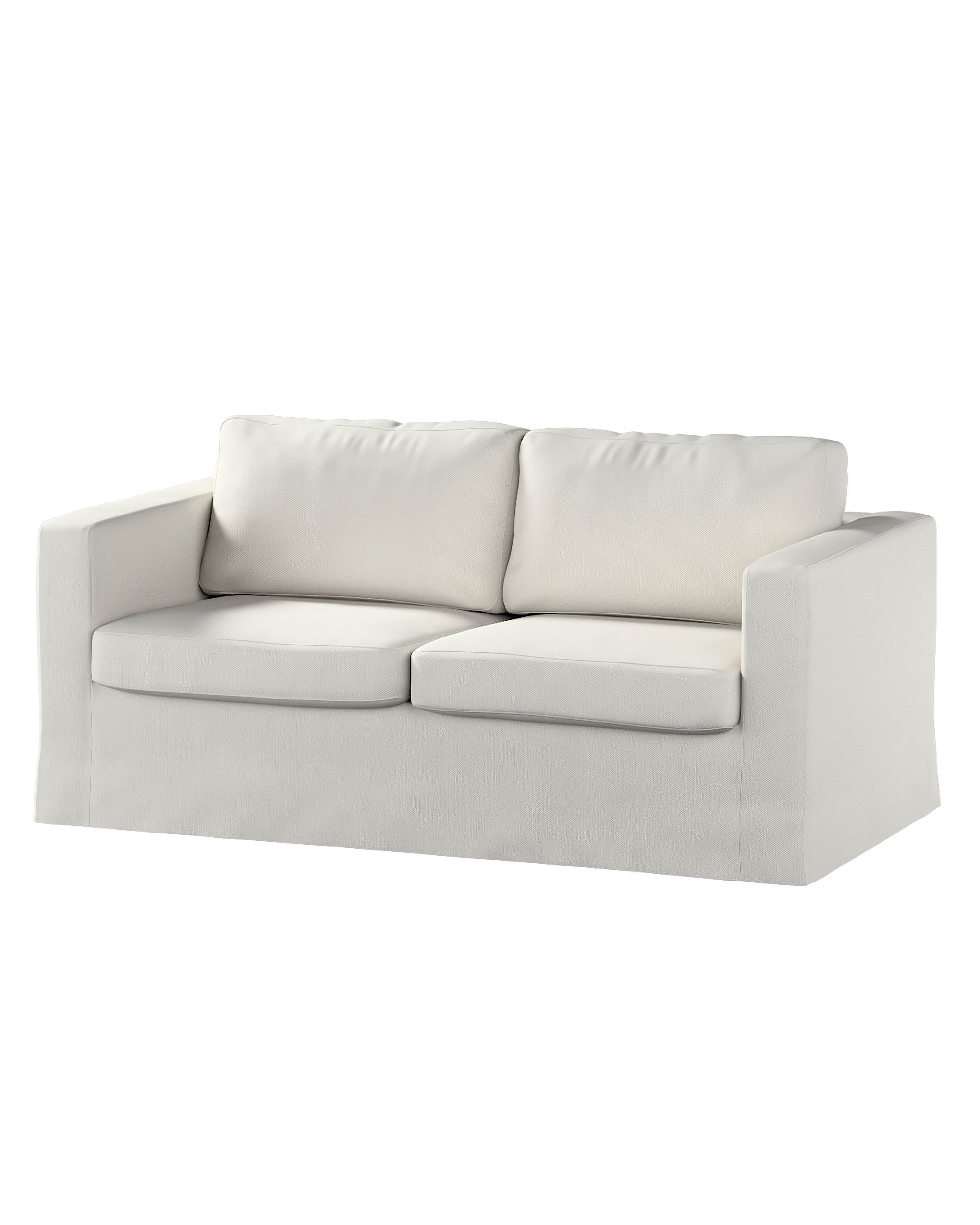 Bezug für Karlstad 2-Sitzer Sofa nicht ausklappbar, lang Farbe grau Stoff strukturiert
