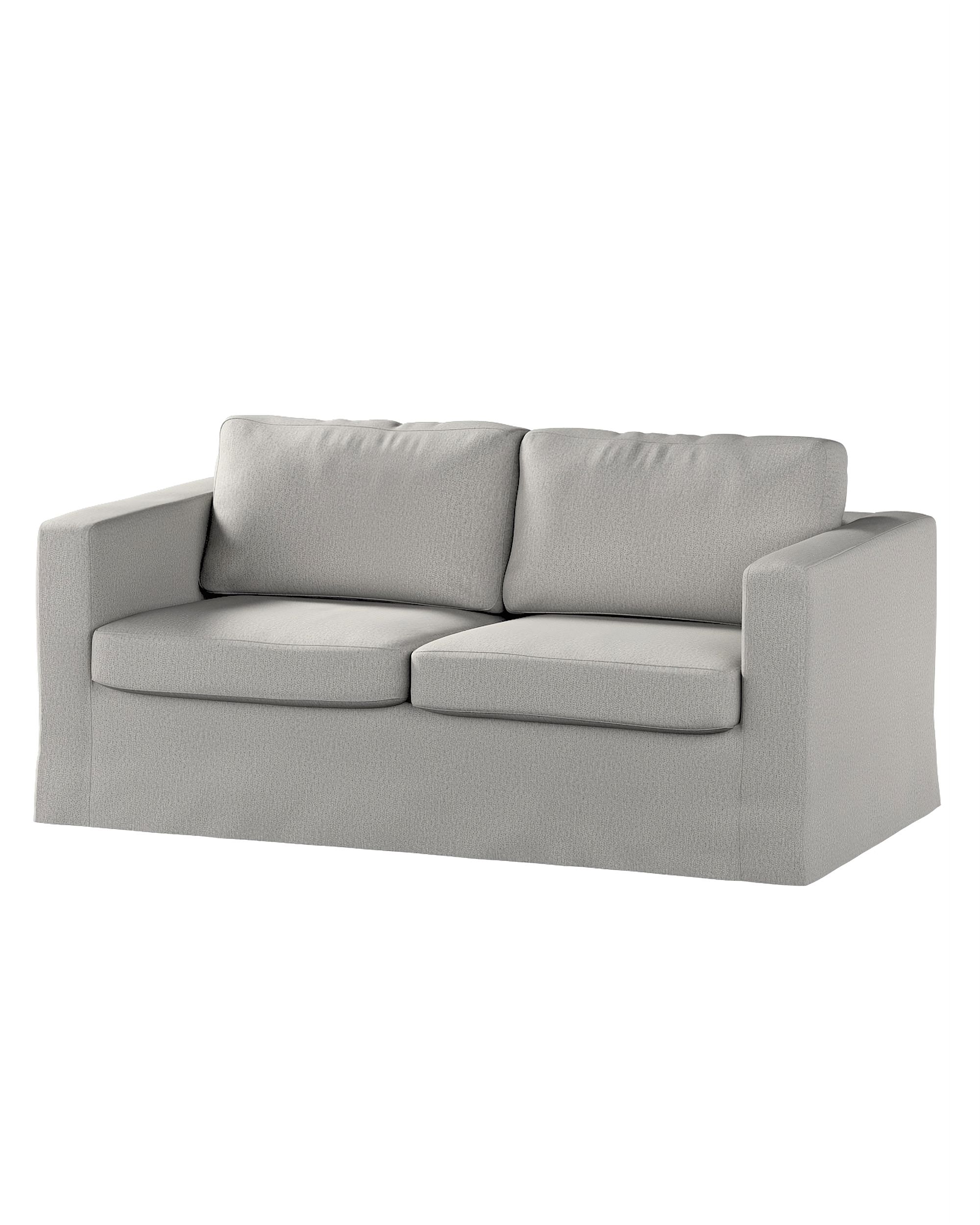 Bezug für Karlstad 2-Sitzer Sofa nicht ausklappbar, lang Farbe grau Stoff strukturiert