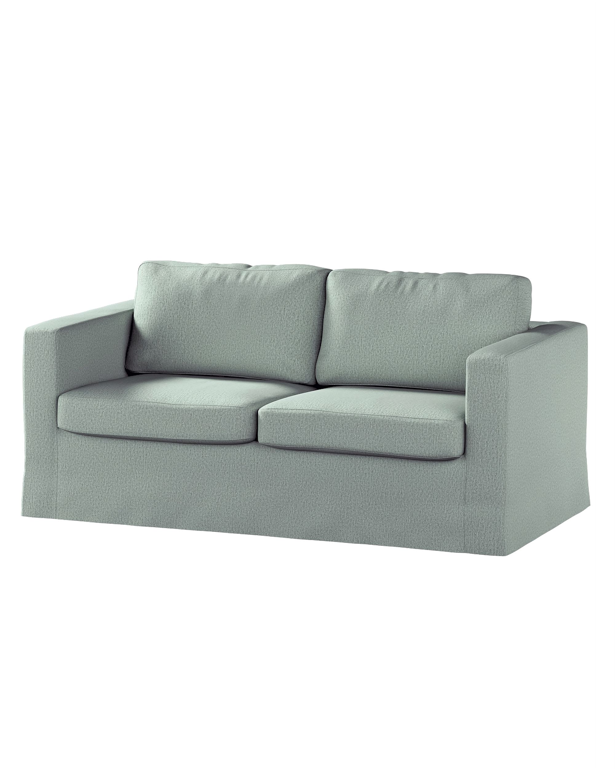 Bezug für Karlstad 2-Sitzer Sofa nicht ausklappbar, lang Farbe grün Stoff strukturiert