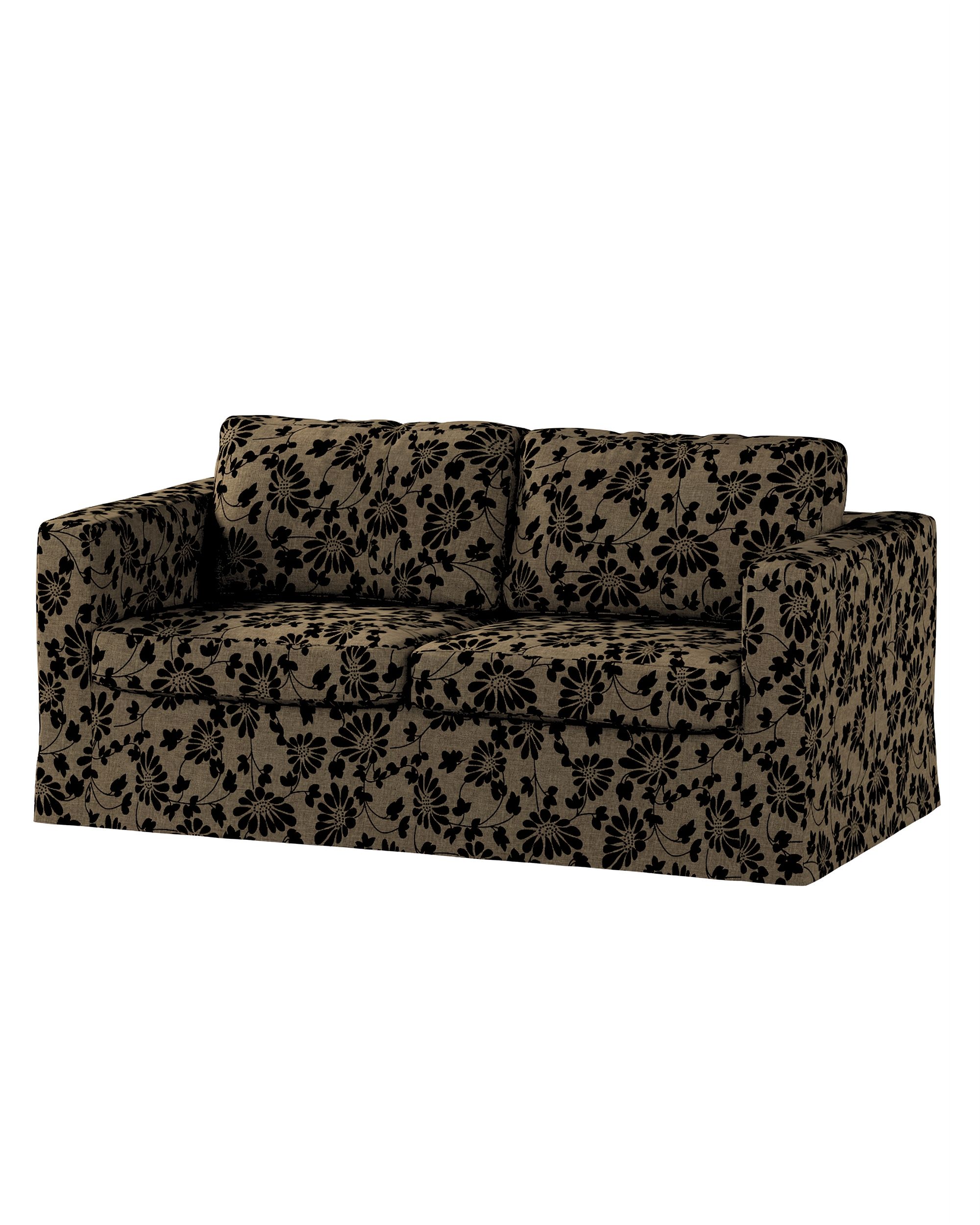 Bezug für Karlstad 2-Sitzer Sofa nicht ausklappbar, lang Farbe beige Stoff strukturiert, gemustert