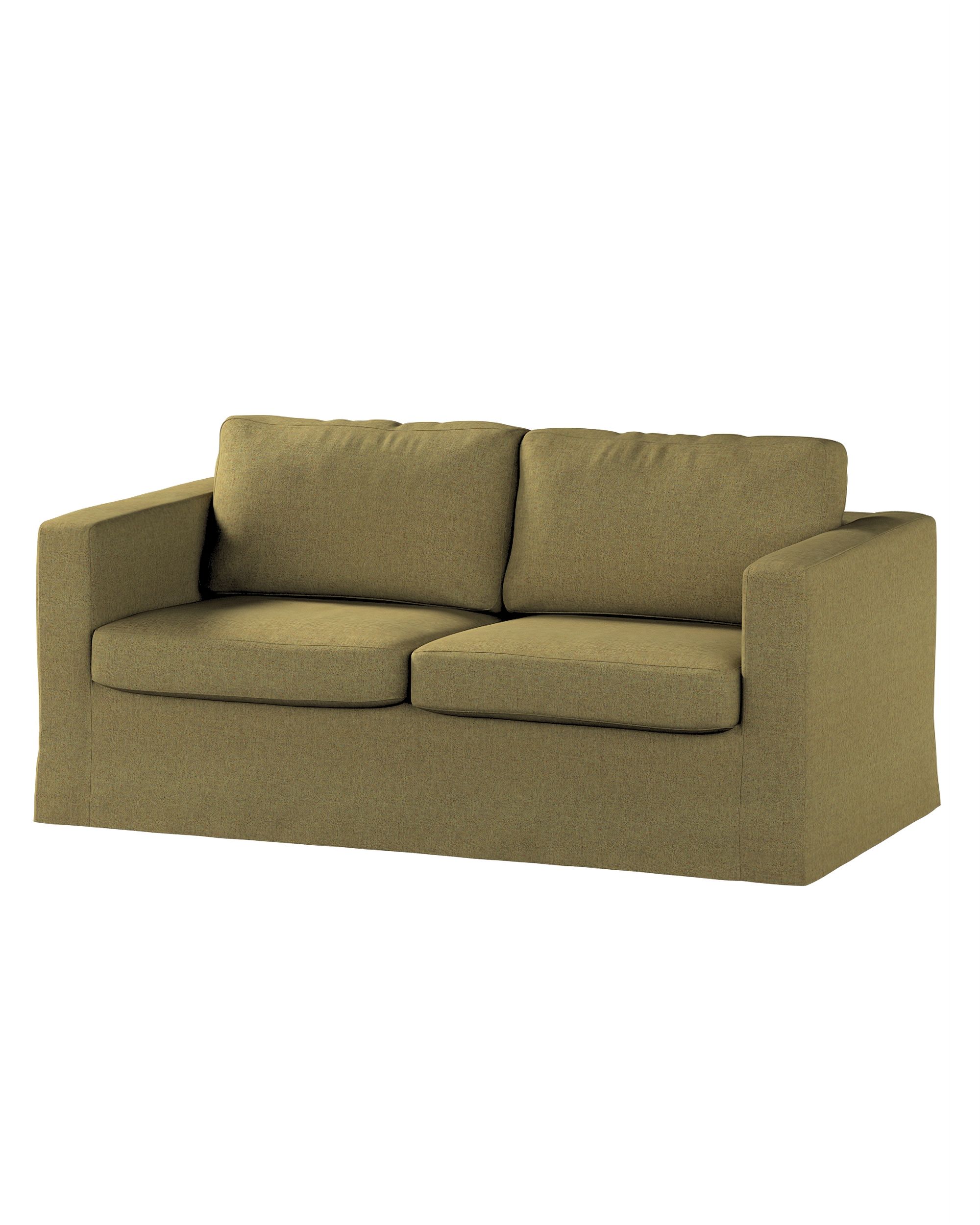 Bezug für Karlstad 2-Sitzer Sofa nicht ausklappbar, lang Farbe grün Stoff strukturiert