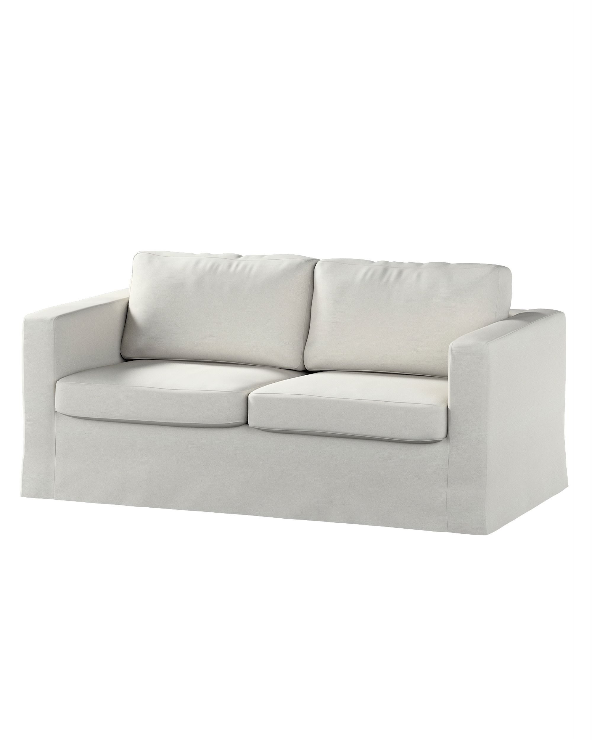 Bezug für Karlstad 2-Sitzer Sofa nicht ausklappbar, lang Farbe grau Stoff glänzend, strukturiert, samt