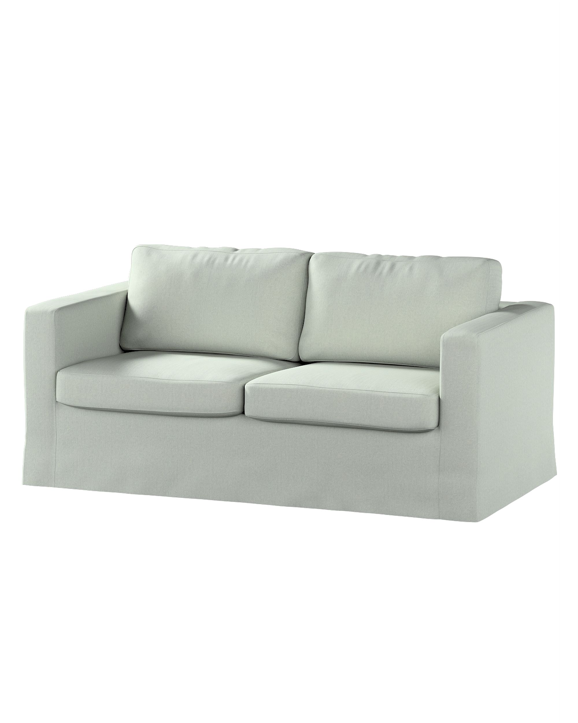 Bezug für Karlstad 2-Sitzer Sofa nicht ausklappbar, lang Farbe blau Stoff strukturiert