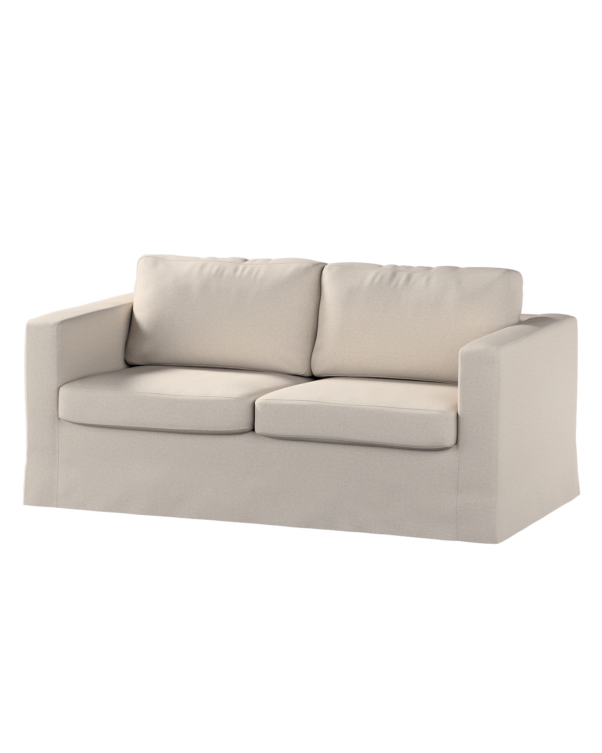Bezug für Karlstad 2-Sitzer Sofa nicht ausklappbar, lang Farbe grau Stoff strukturiert