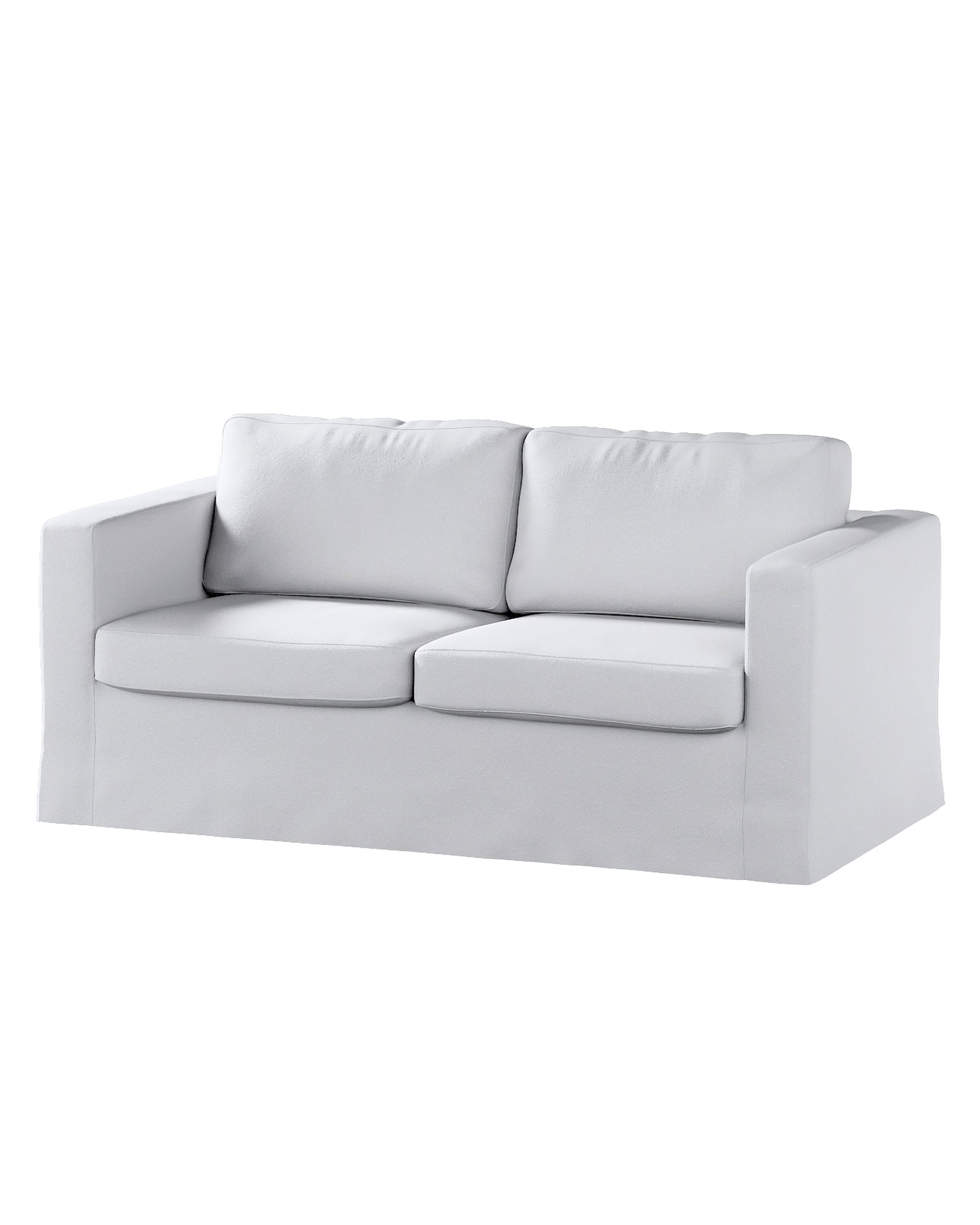 Bezug für Karlstad 2-Sitzer Sofa nicht ausklappbar, lang Farbe weiß Stoff strukturiert