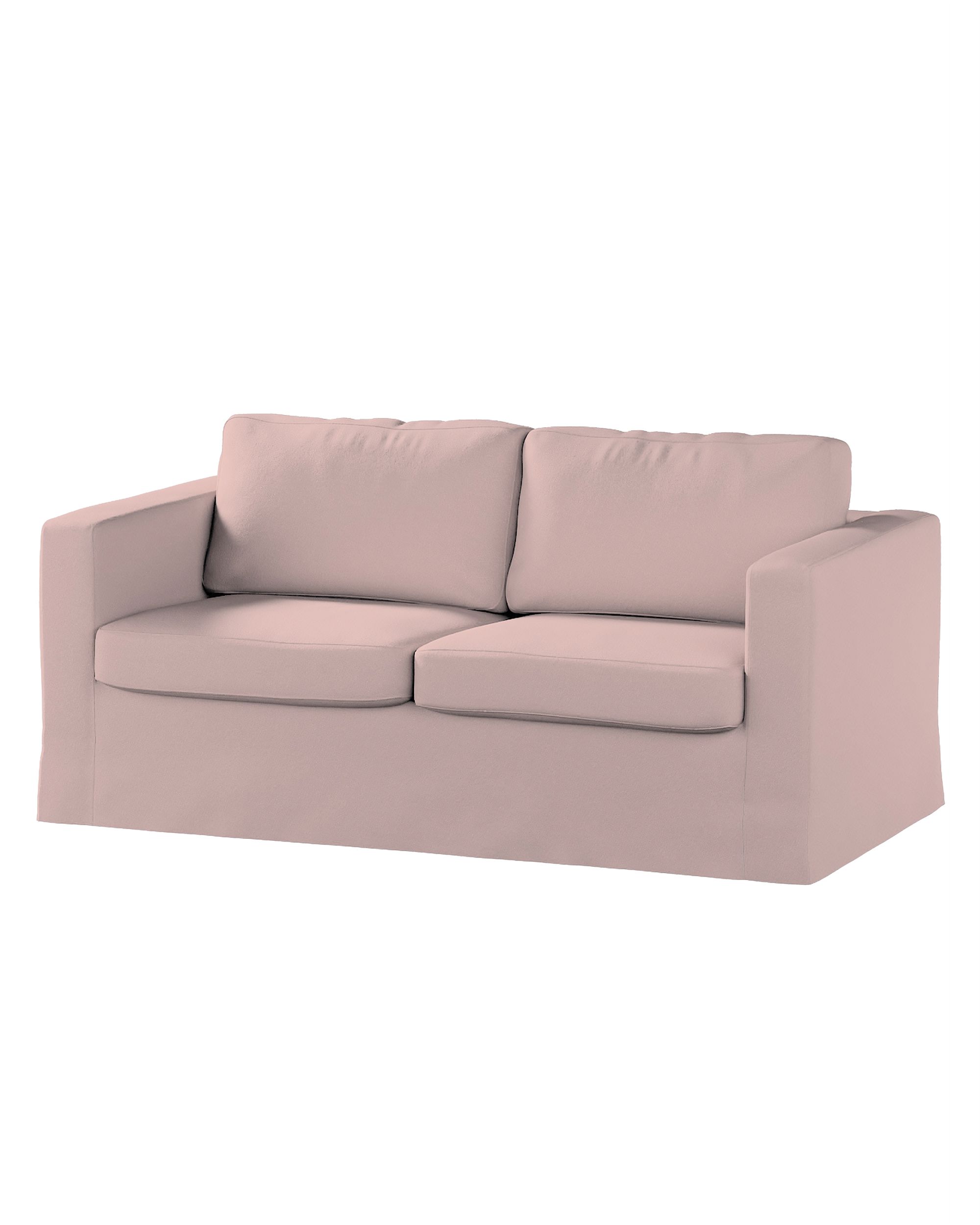 Bezug für Karlstad 2-Sitzer Sofa nicht ausklappbar, lang Farbe rosa Stoff strukturiert