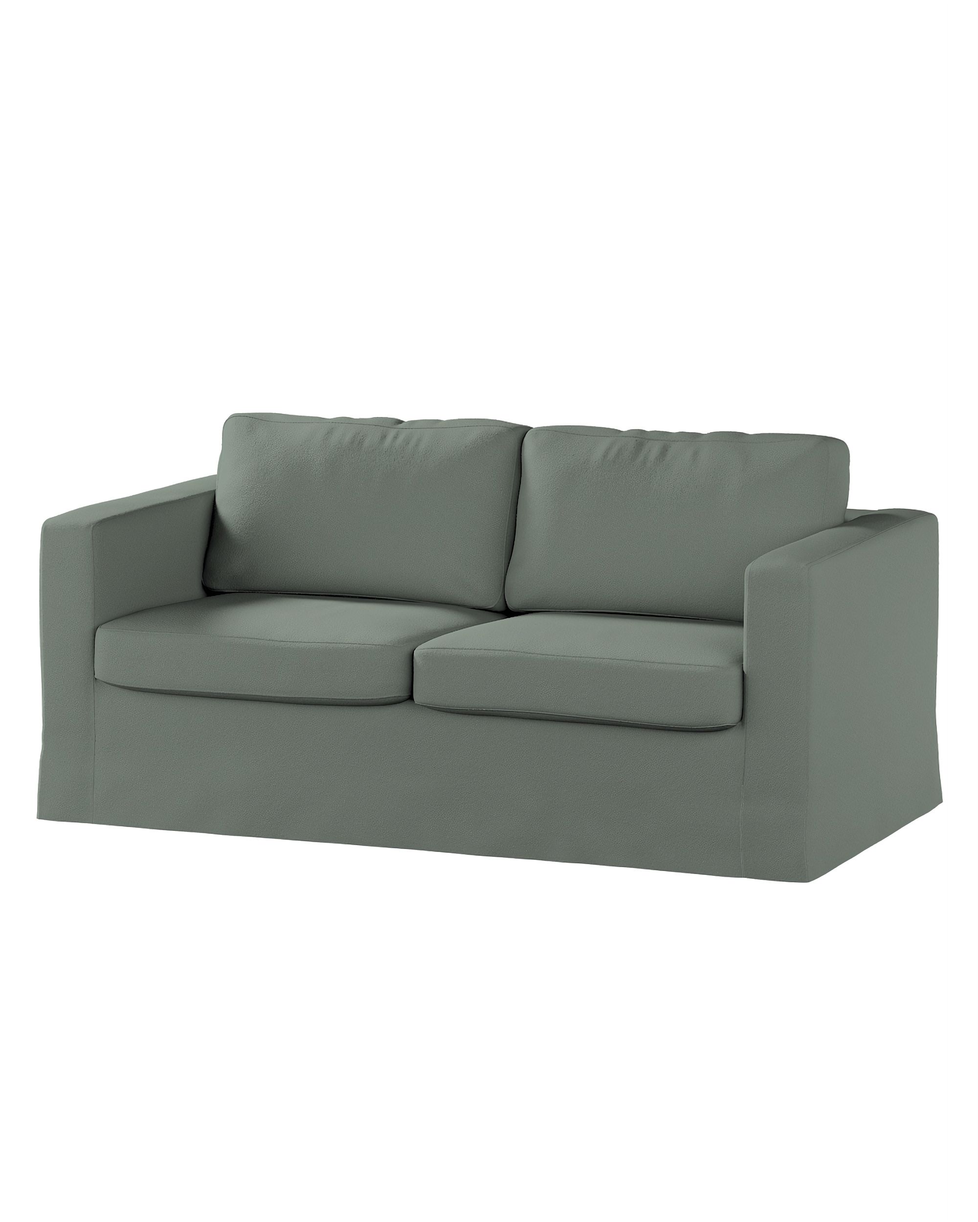 Bezug für Karlstad 2-Sitzer Sofa nicht ausklappbar, lang Farbe grün Stoff strukturiert